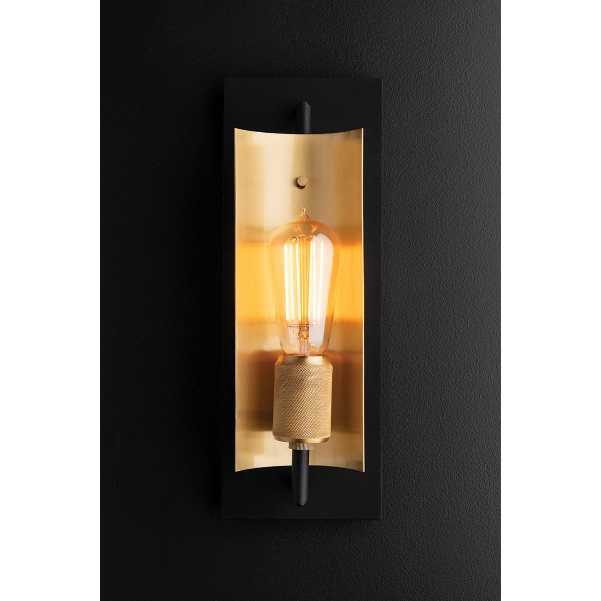 Emerson 1 Light Pendant in Soft Off Black/Brushed Brass