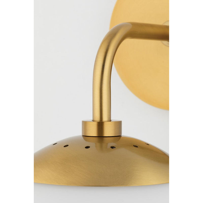 Jane 1 Light Wall Sconce in Aged Brass