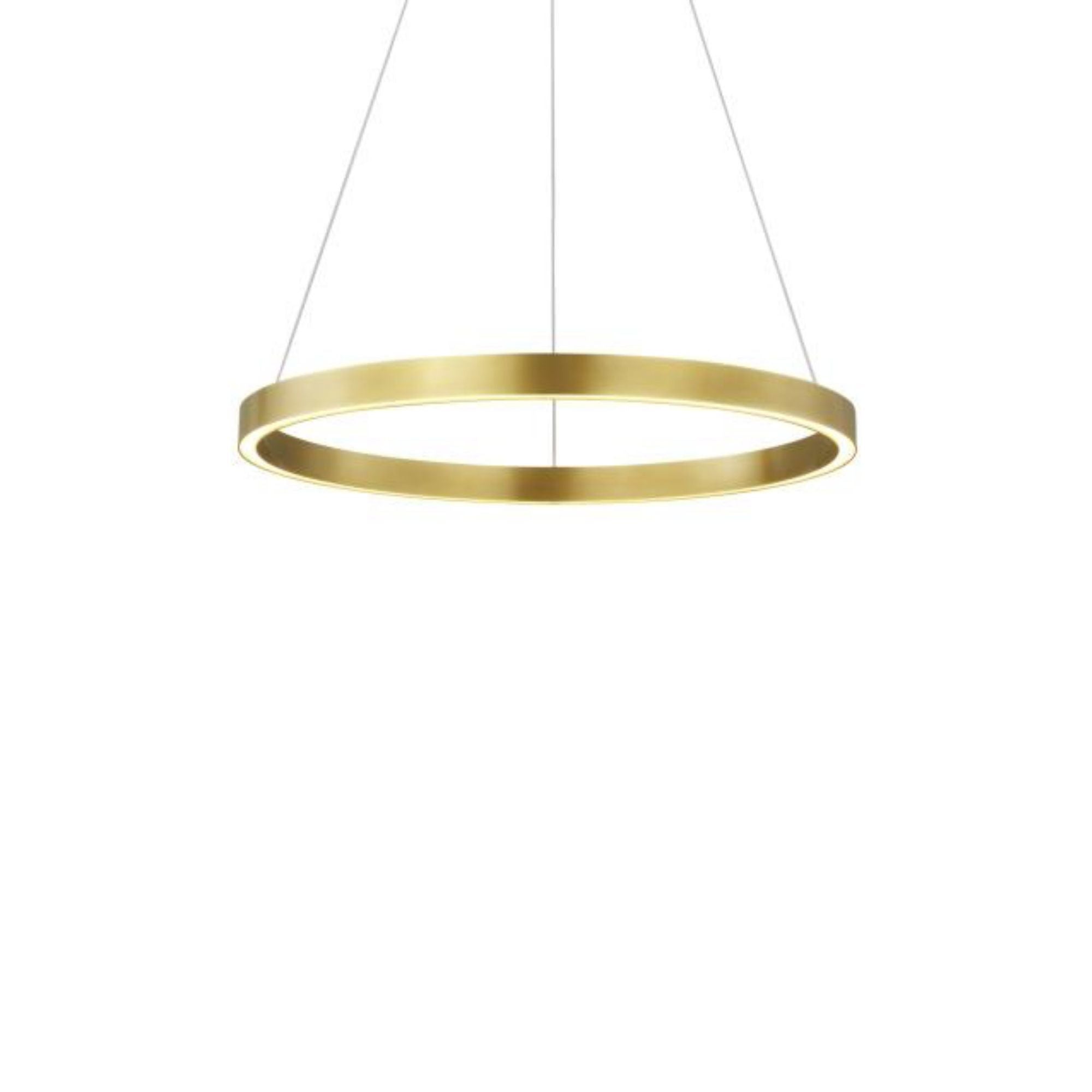 Fiama 24 Suspension Chandeliers 1-Light LED 3000K Plated Brass by Sean Lavin
