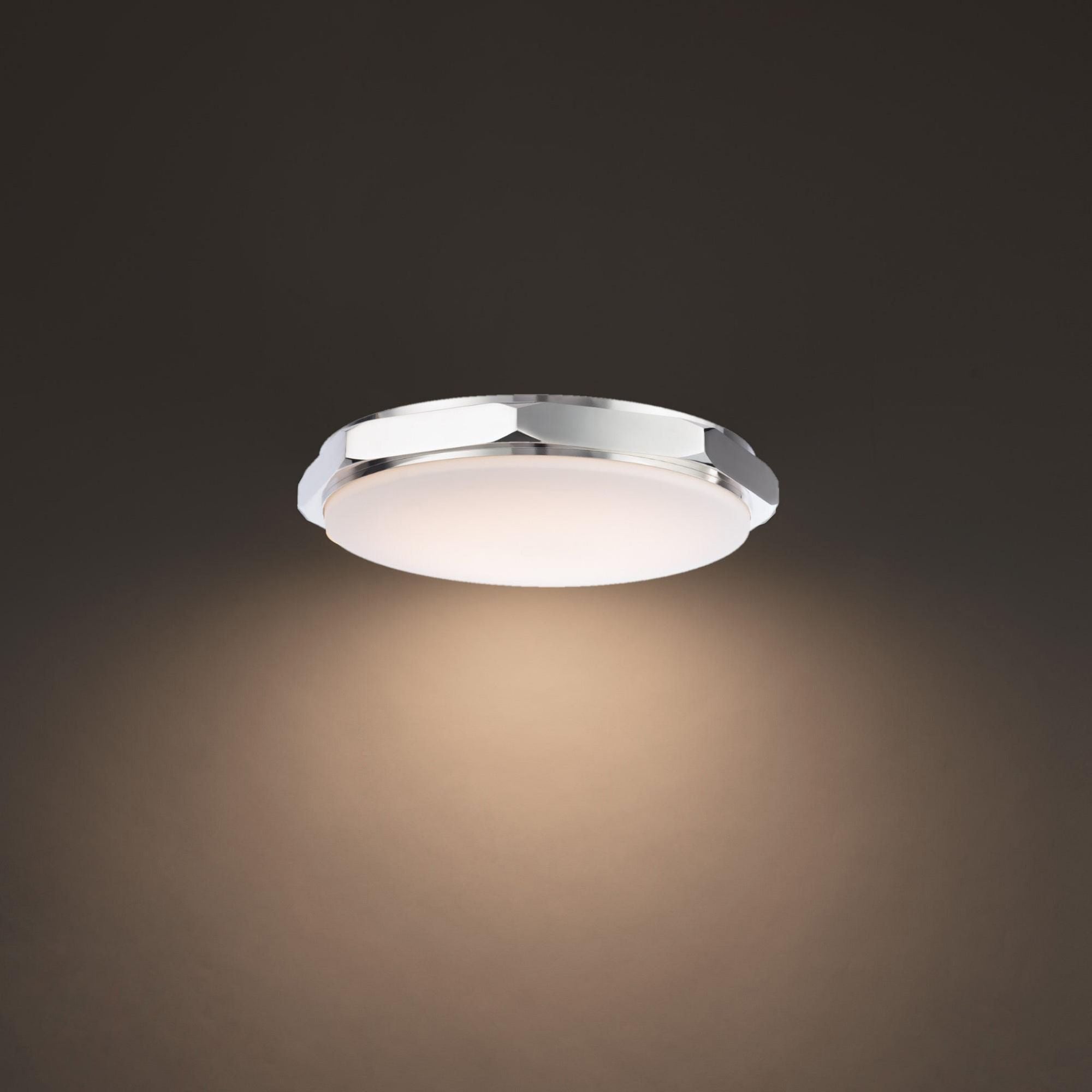 Grommet 16in LED Flush Mount 3-CCT 2700K-3000K-3500K Set to 2700K in Polished Nickel