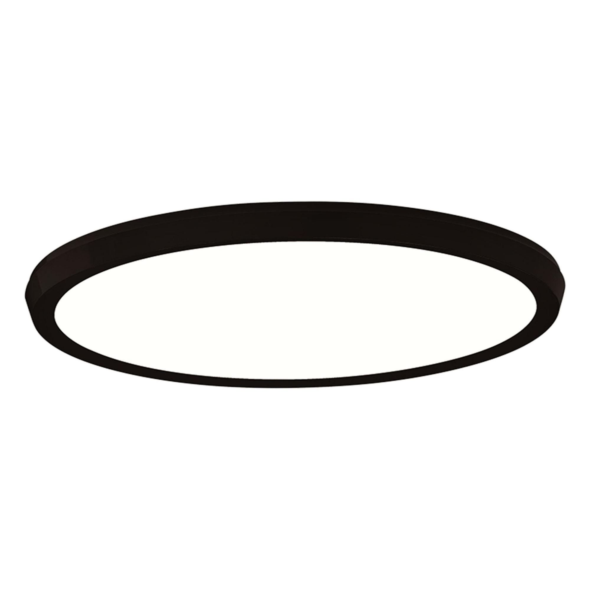 Argo 15in LED Round Flush Mount 3-CCT 2700K-3000K-3500K Set to 3500K in Black
