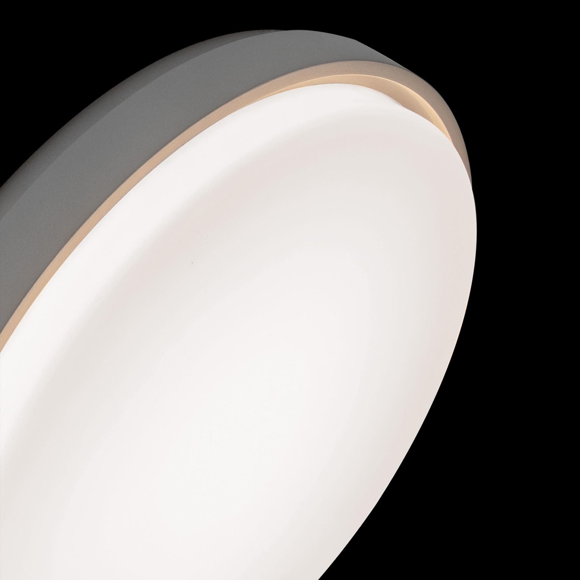 Zenith 15in LED Round Flush Mount 5-CCT set to 5000K in Titanium and Batter Backup