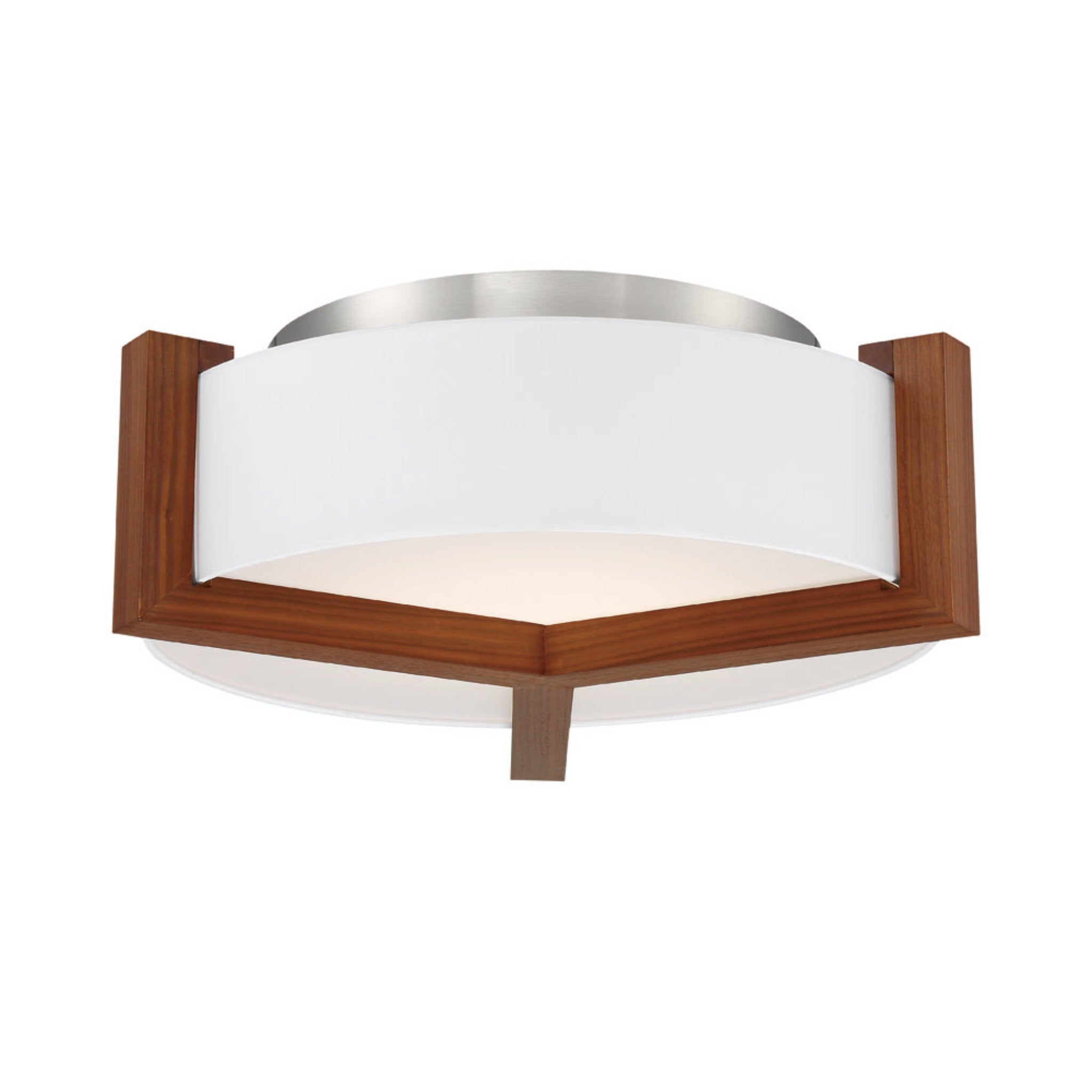 Modern Forms FM-83922-DW 3000K 35 Watt Segment LED Flush Mount in Dark Walnut