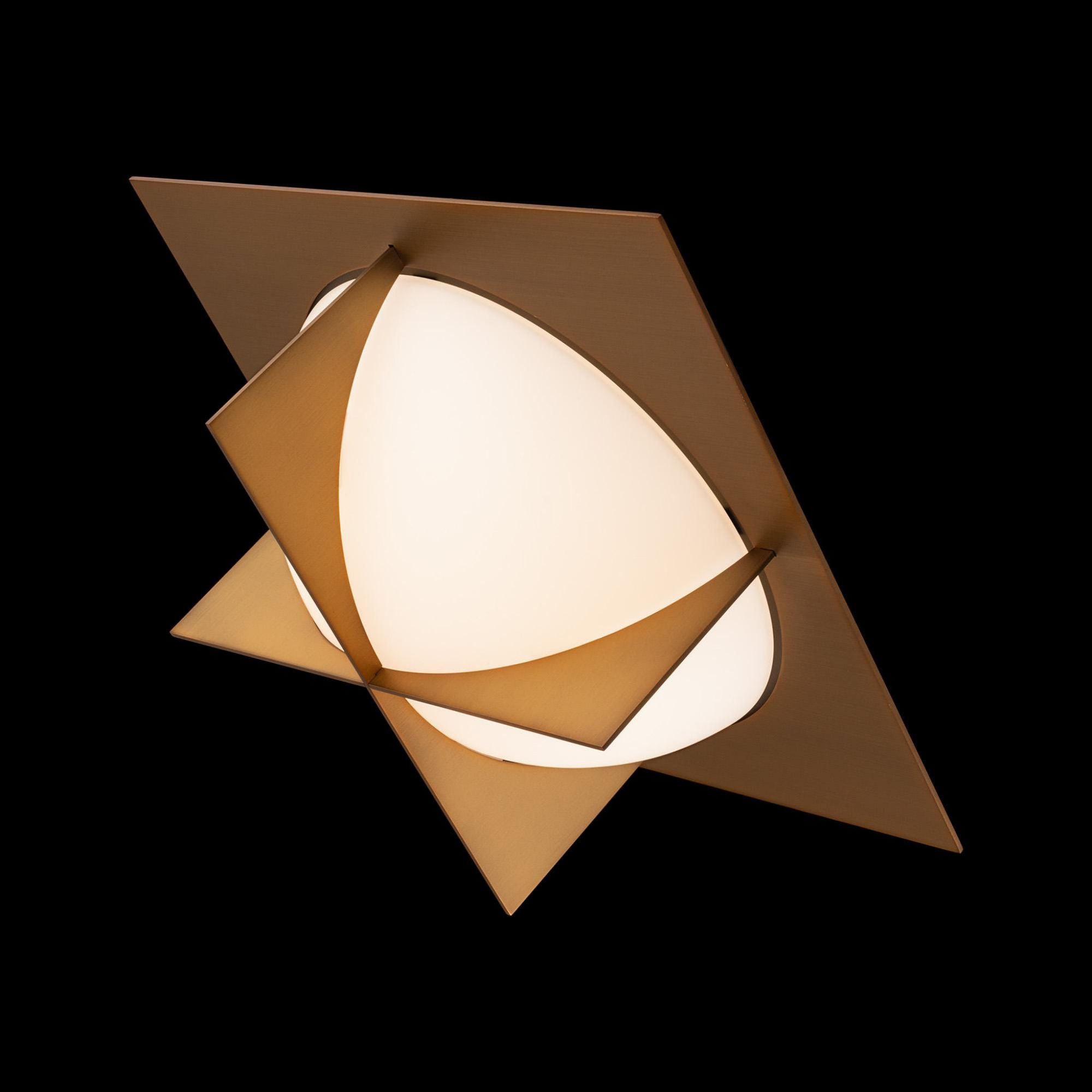 Echelon 14in LED Flush Mount 3000K in Aged Brass