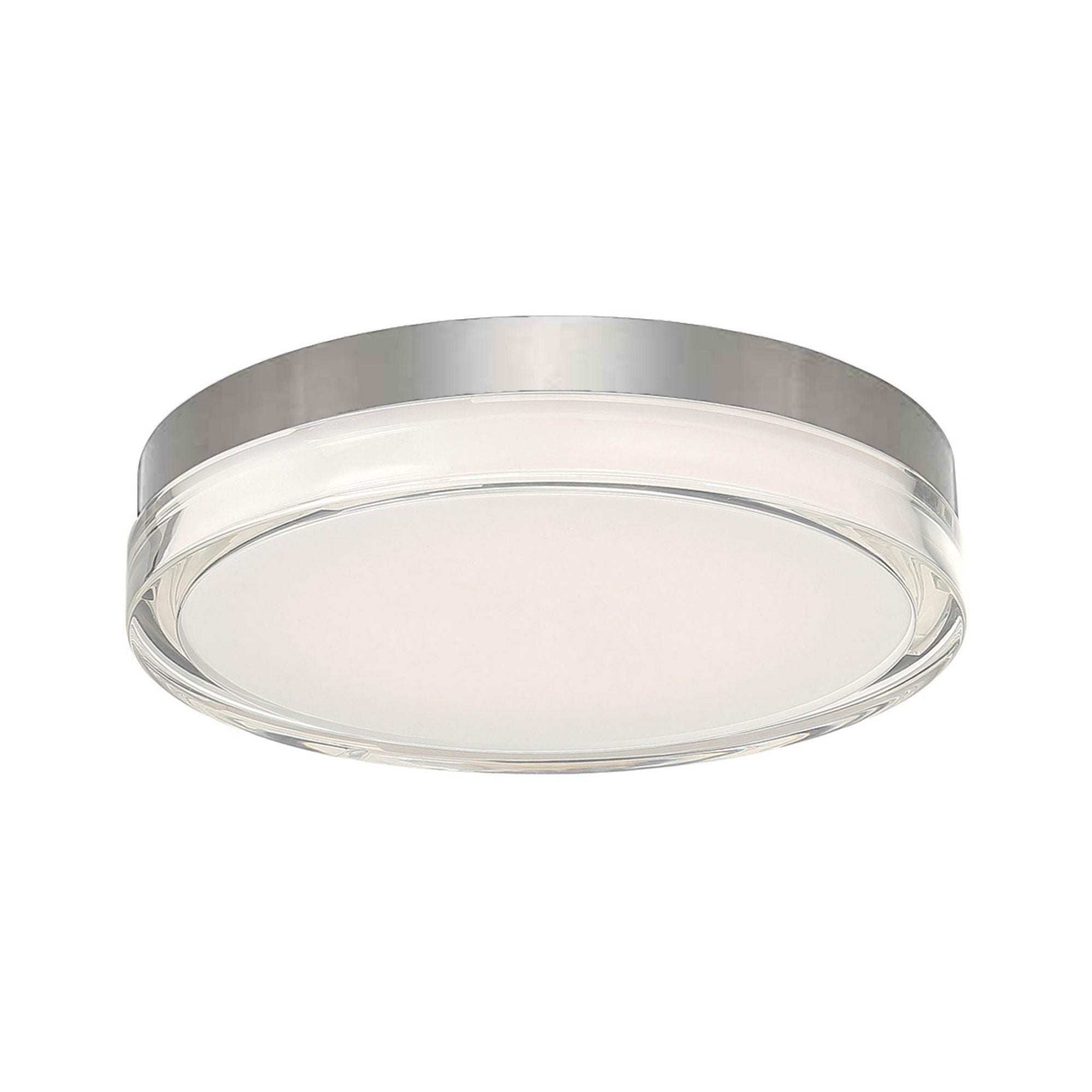 Pi 12in LED Round Flush Mount 2700K in Stainless Steel