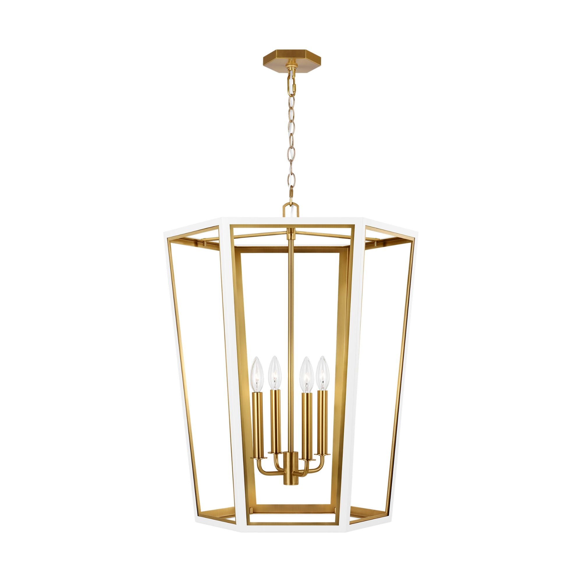 Alexa Hampton Curt Medium Lantern in Matte White