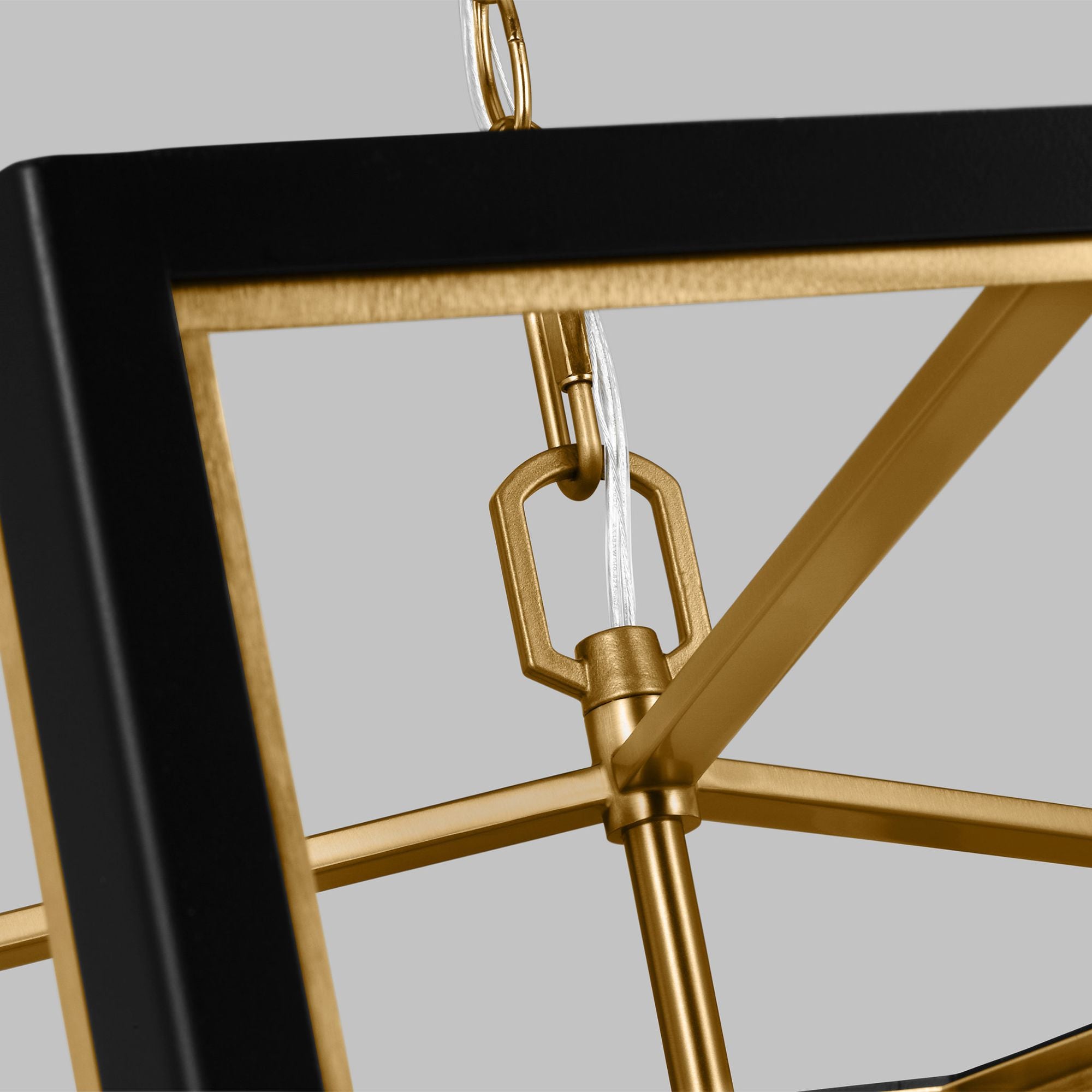 Alexa Hampton Curt Large Lantern in Midnight Black