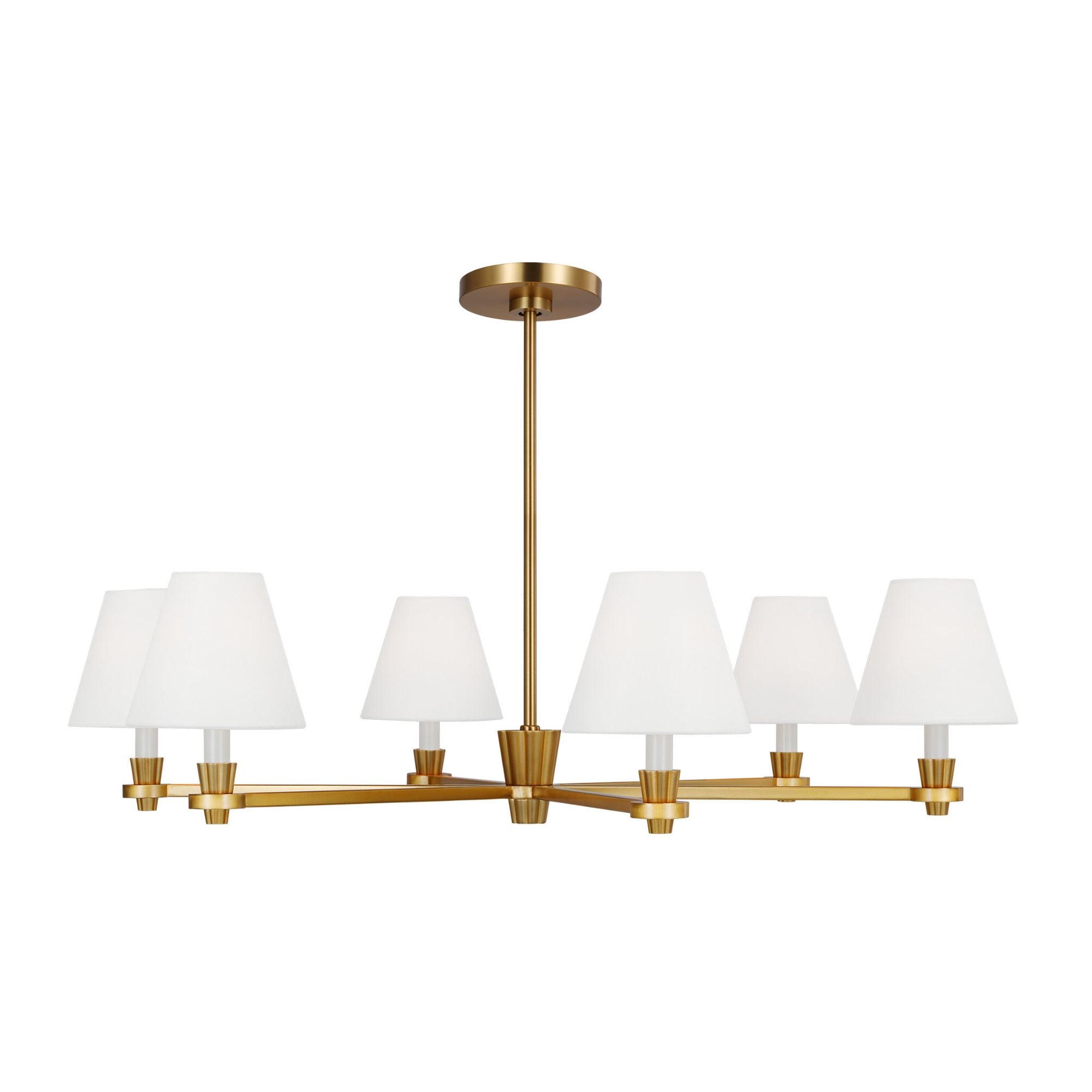 Alexa Hampton Paisley Large Chandelier in Burnished Brass