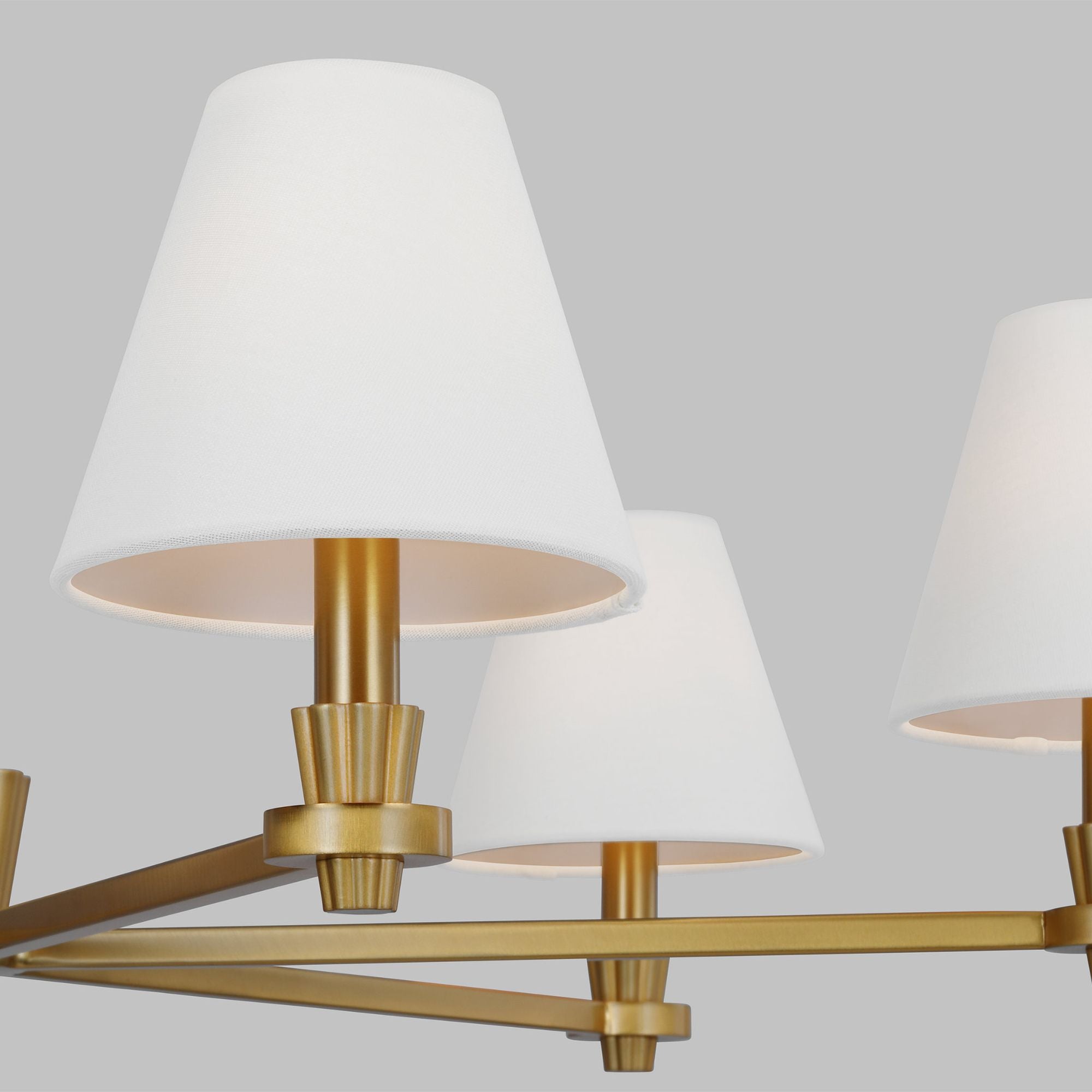 Alexa Hampton Paisley Large Chandelier in Burnished Brass