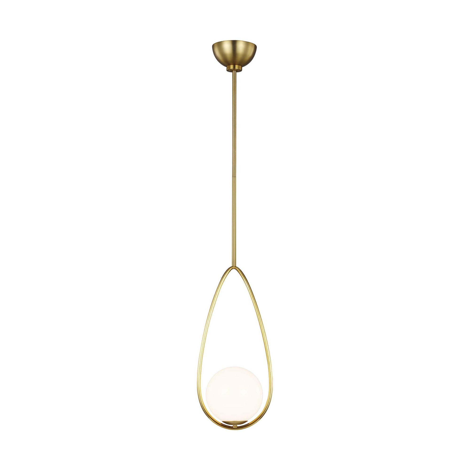 AERIN Galassia One Light Pendant in Burnished Brass