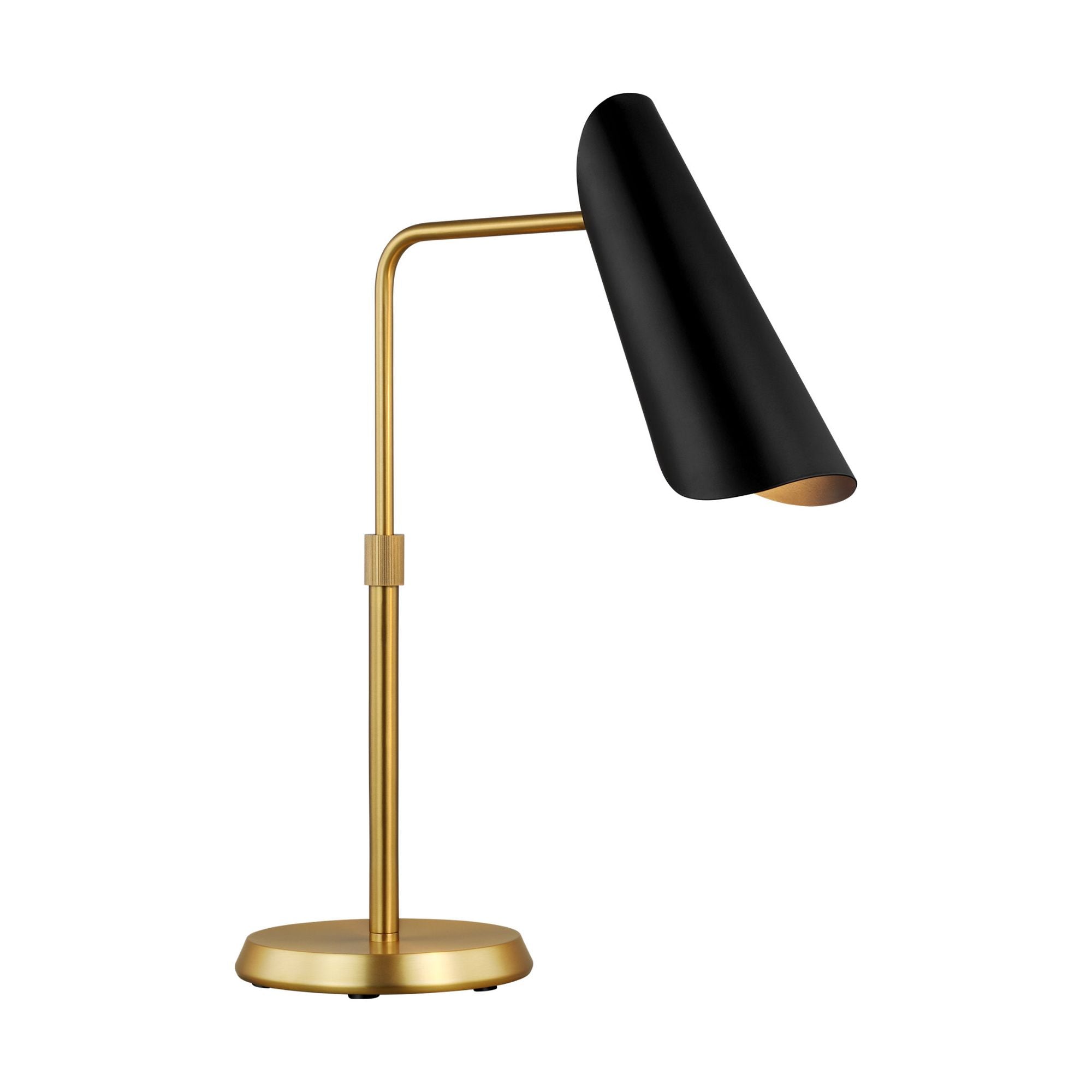 AERIN Tresa Task Table Lamp in Midnight Black and Burnished Brass