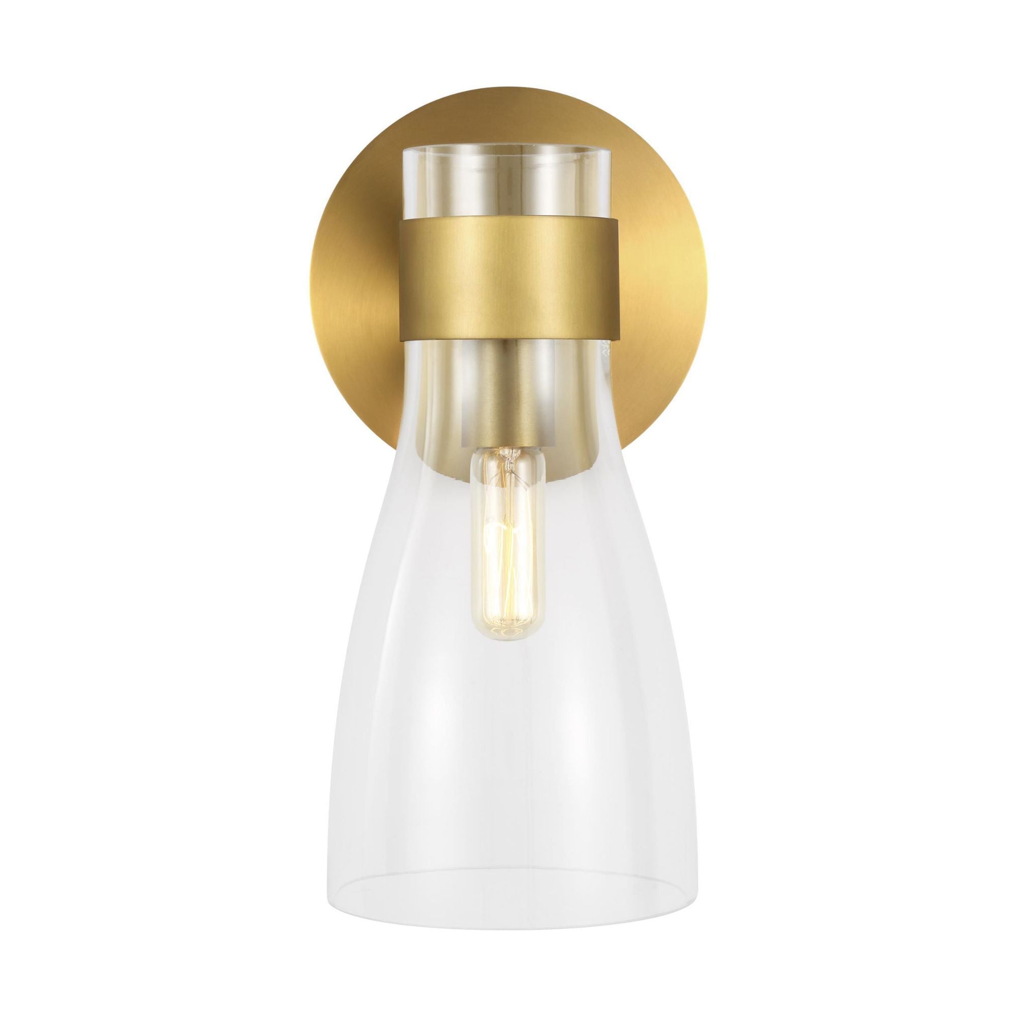 AERIN Moritz One Light Sconce in Burnished Brass