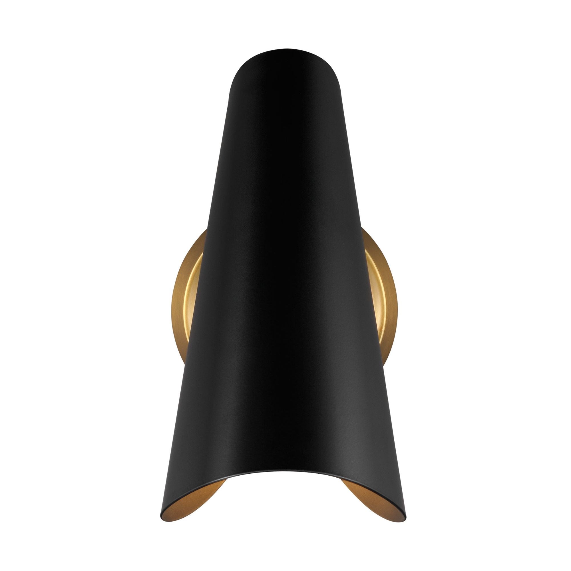 AERIN Tresa One Light Sconce in Midnight Black and Burnished Brass