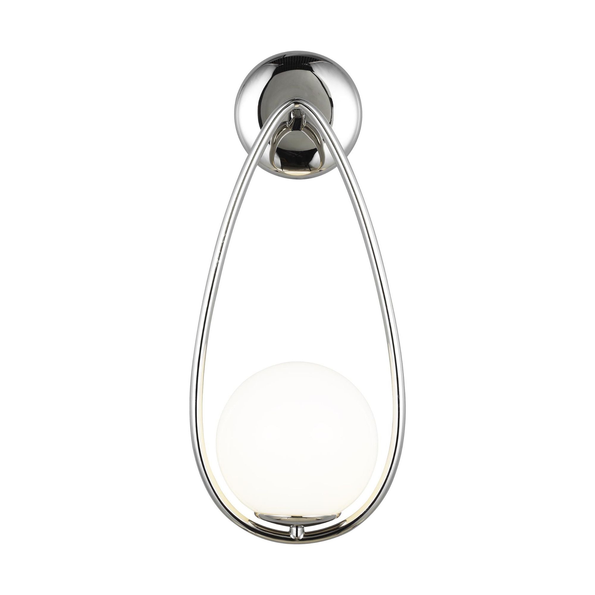 AERIN Galassia One Light Sconce in Polished Nickel
