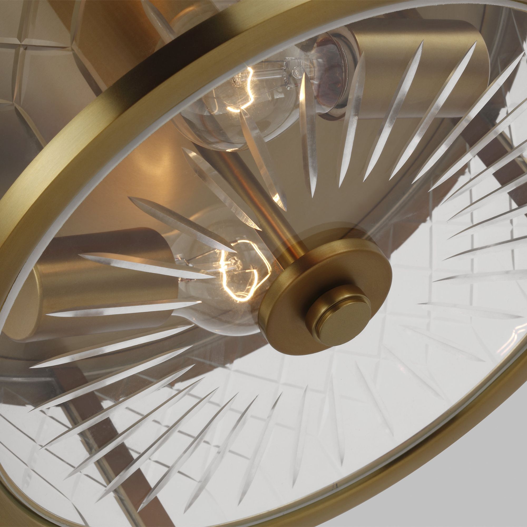 Alexa Hampton Alec Flush Mount in Burnished Brass