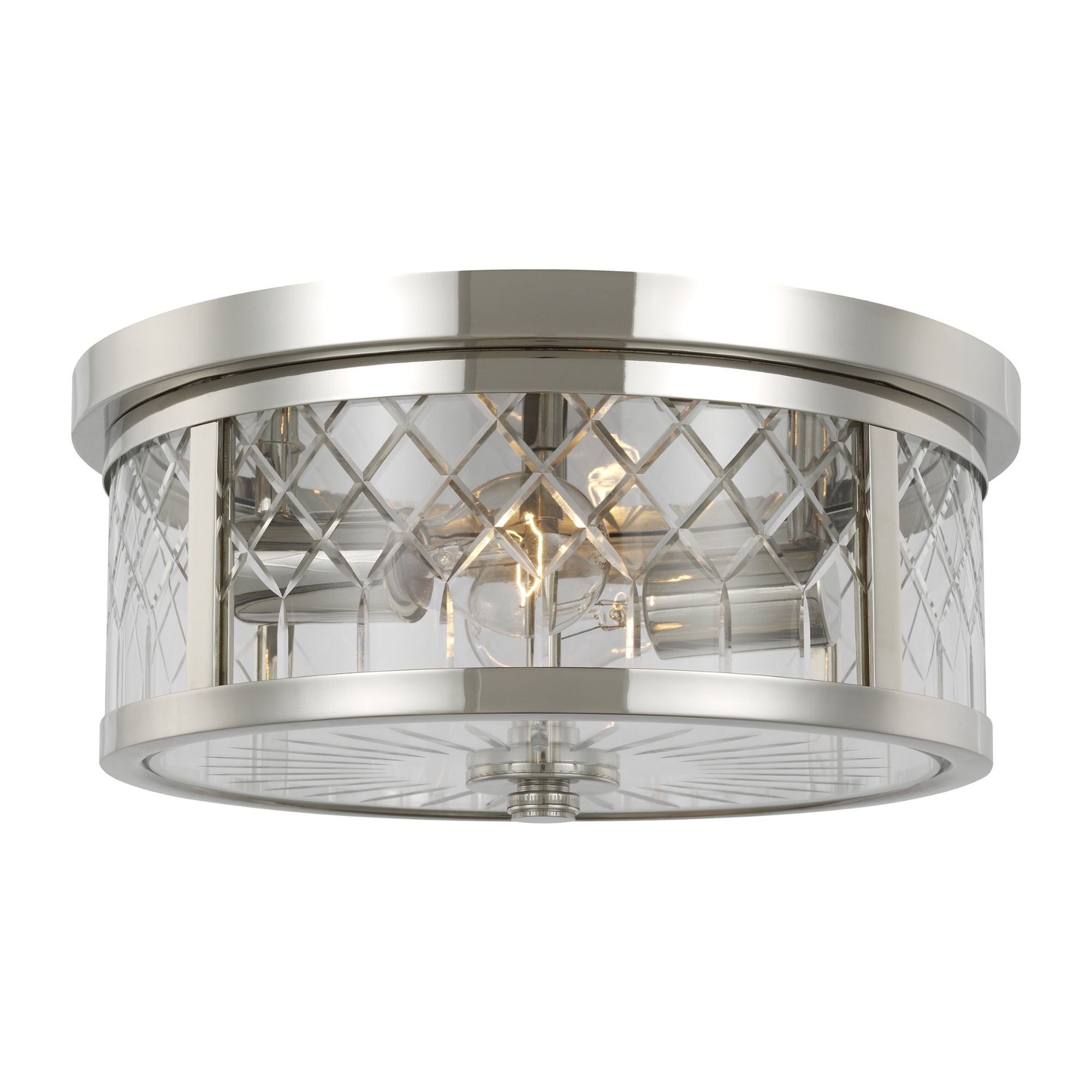 Alexa Hampton Alec Flush Mount in Polished Nickel
