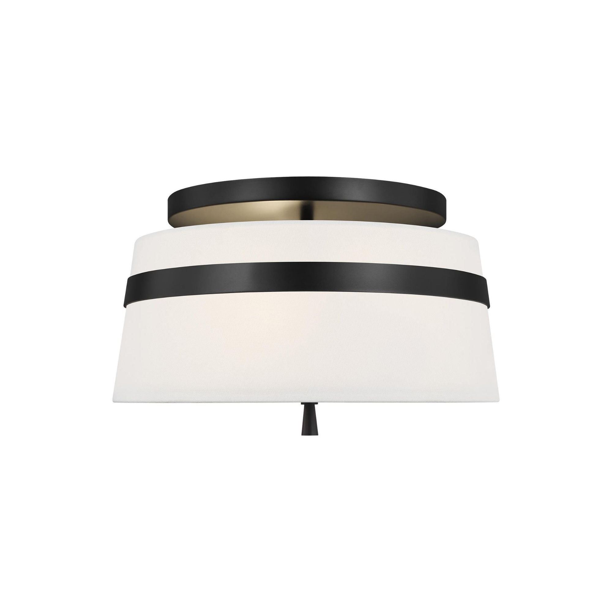 Alexa Hampton Cordtlandt Small Semi-Flush Mount in Aged Iron