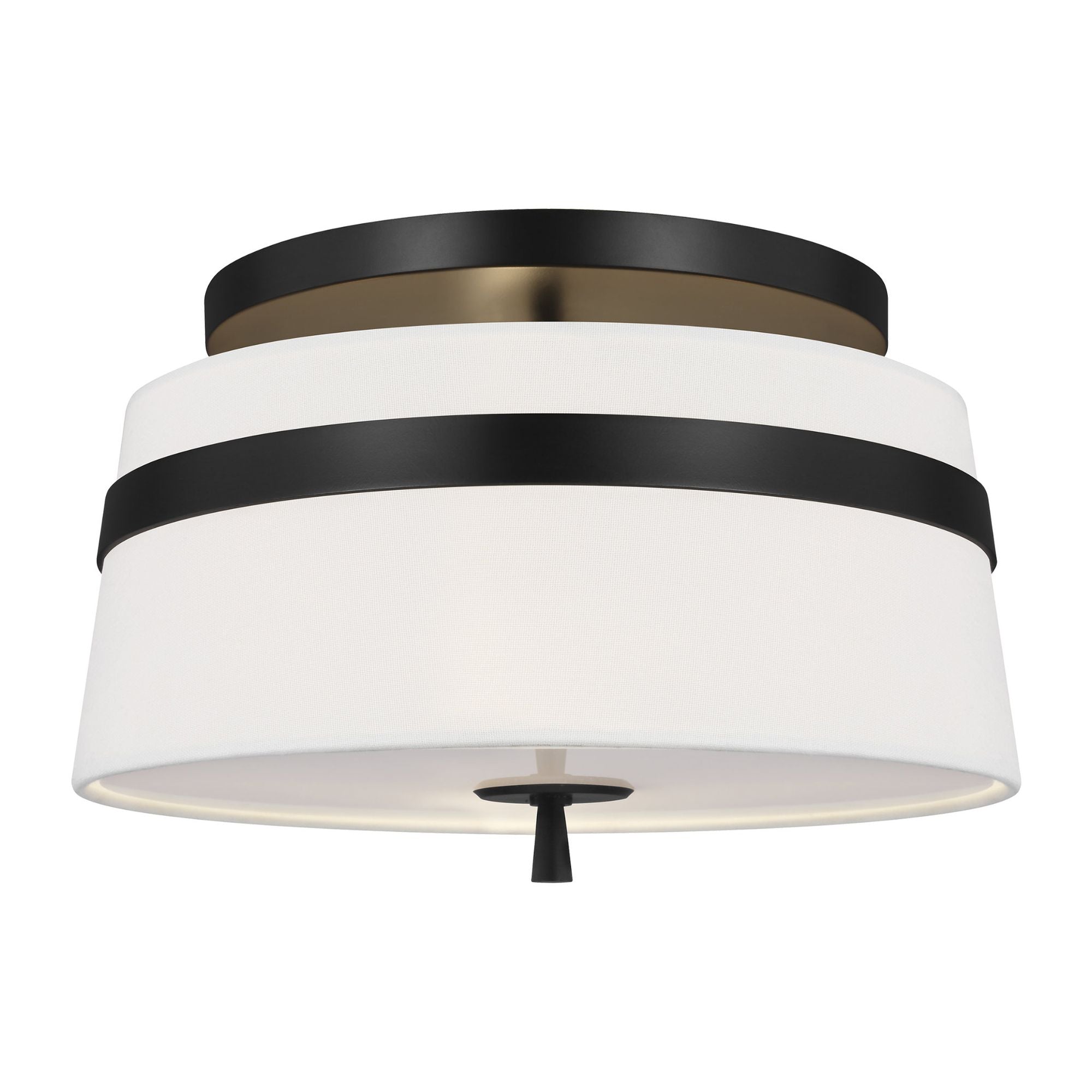 Alexa Hampton Cordtlandt Small Semi-Flush Mount in Aged Iron