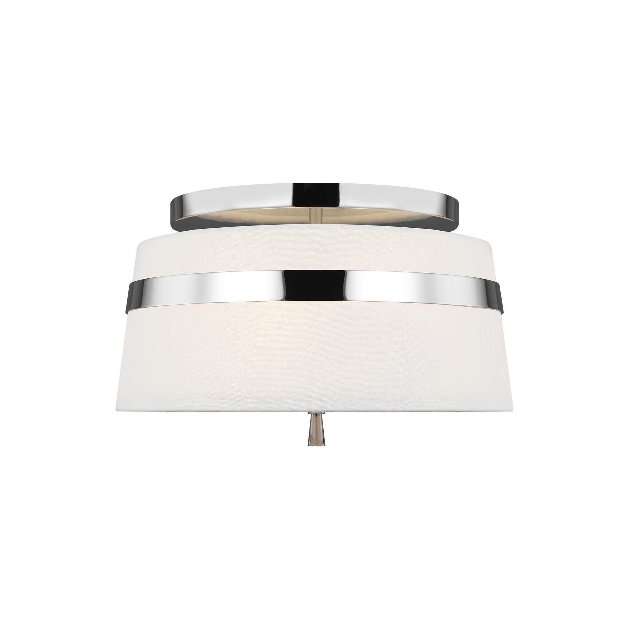 Alexa Hampton Cordtlandt Small Semi-Flush Mount in Polished Nickel