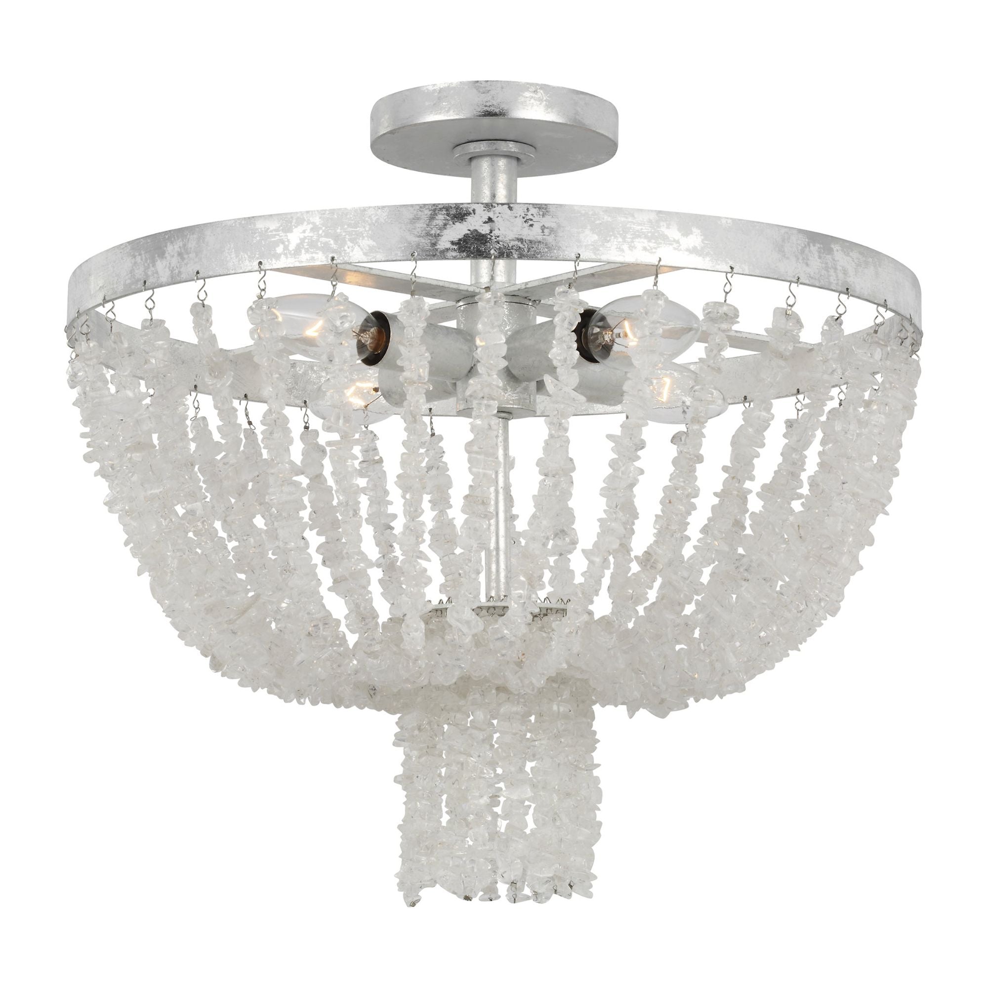 Alexa Hampton Leon Flush Mount in Salt Mist