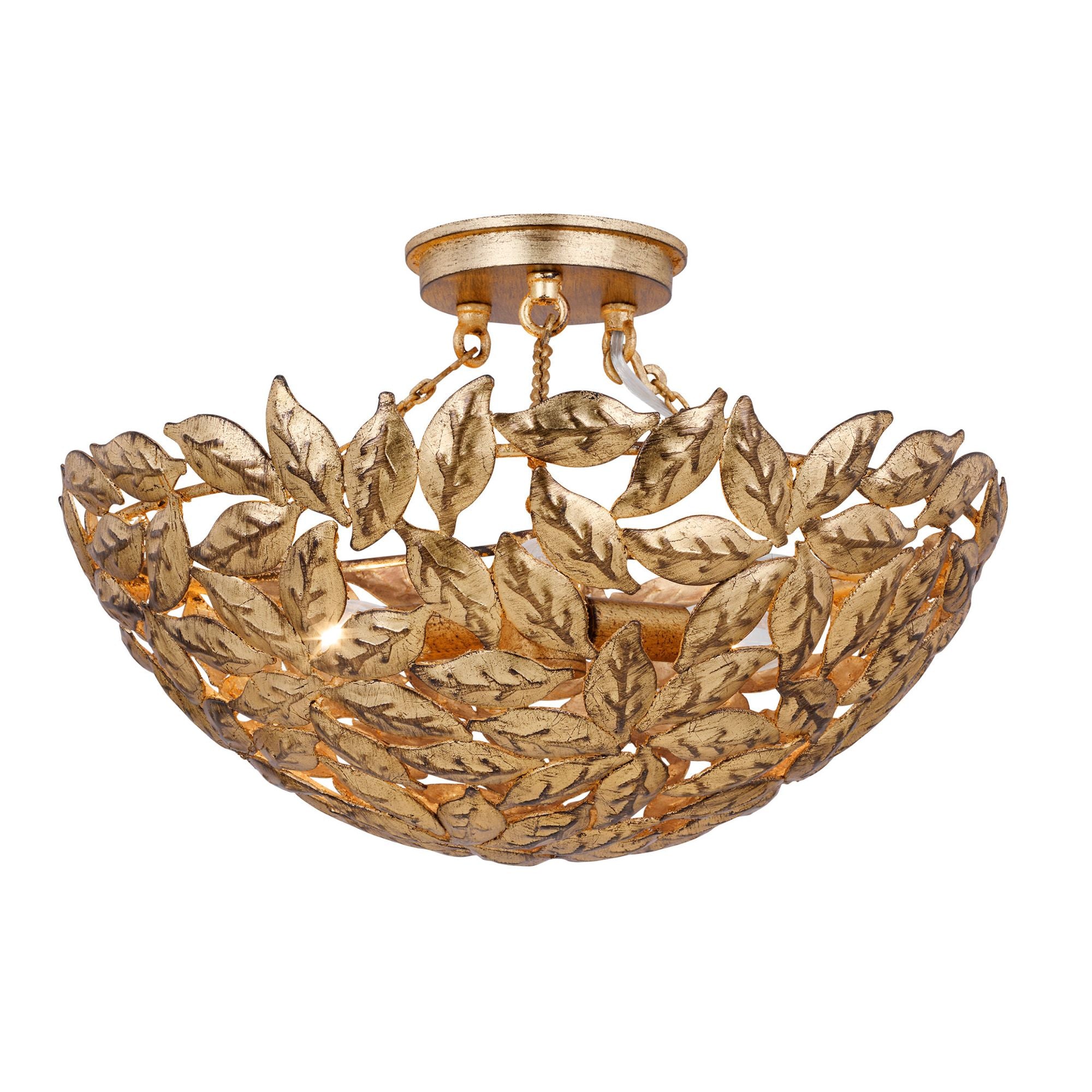 Alexa Hampton Kelan Semi Flush Mount in Antique Gild