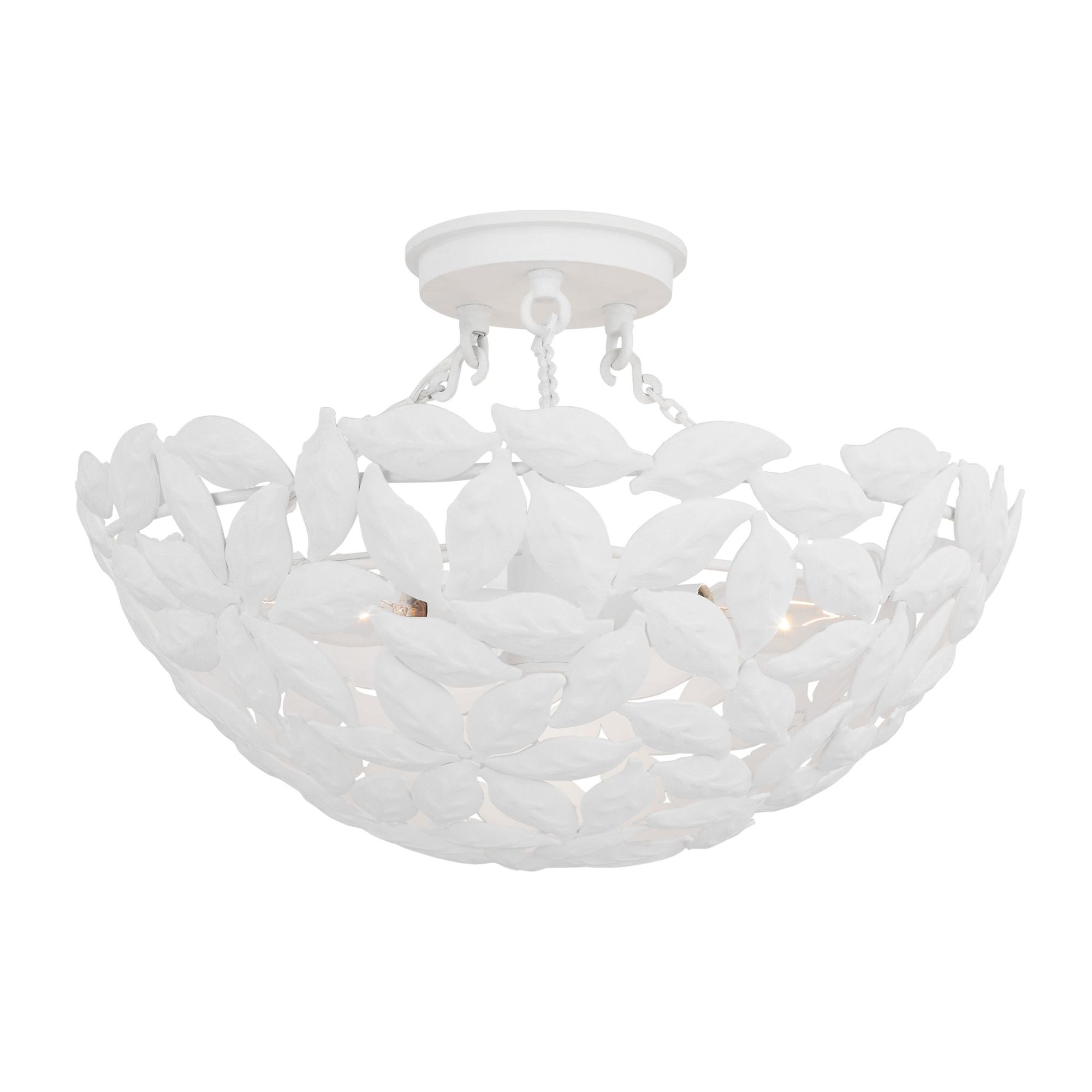 Alexa Hampton Kelan Semi Flush Mount in Textured White