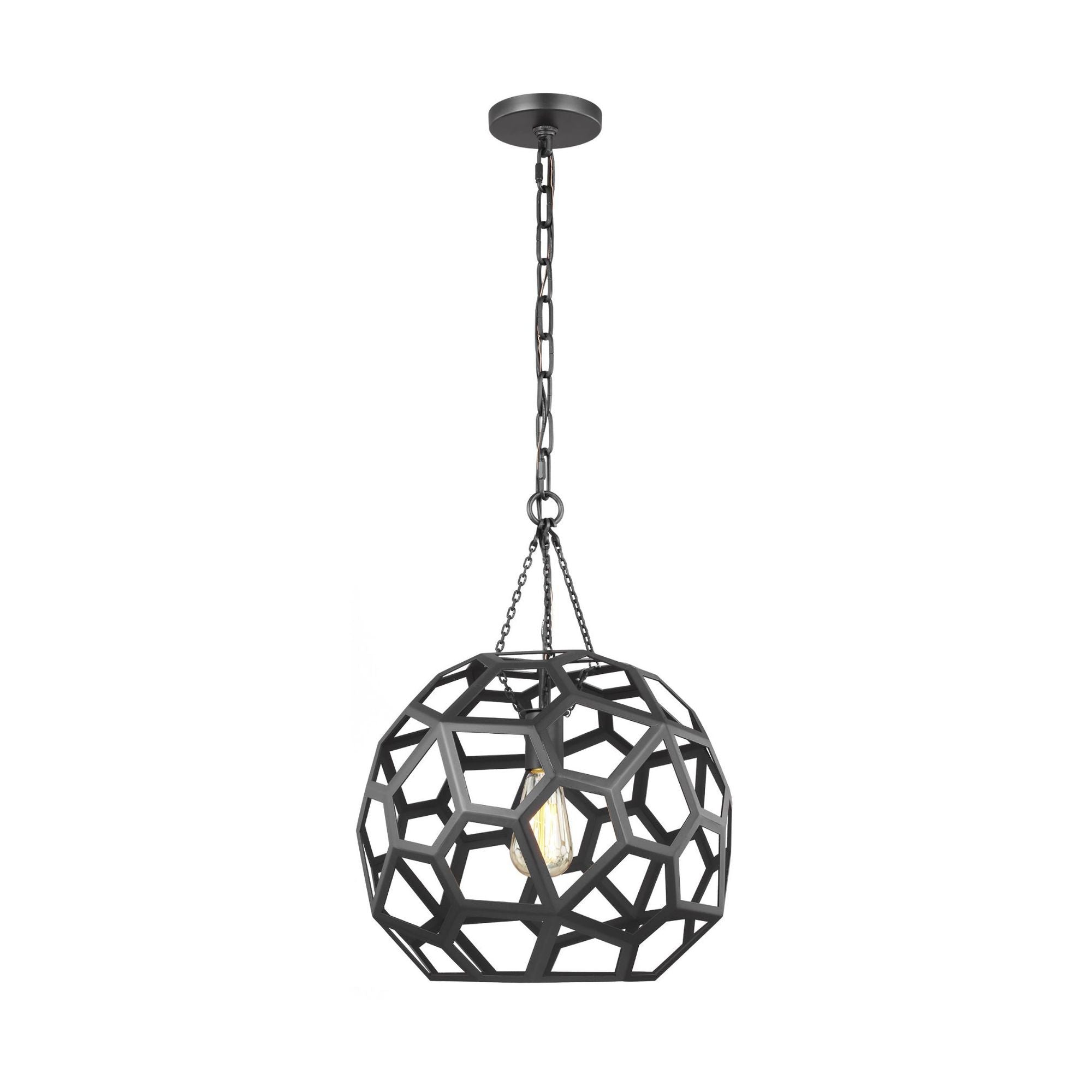 Alexa Hampton Feccetta Medium Pendant in Midnight Black