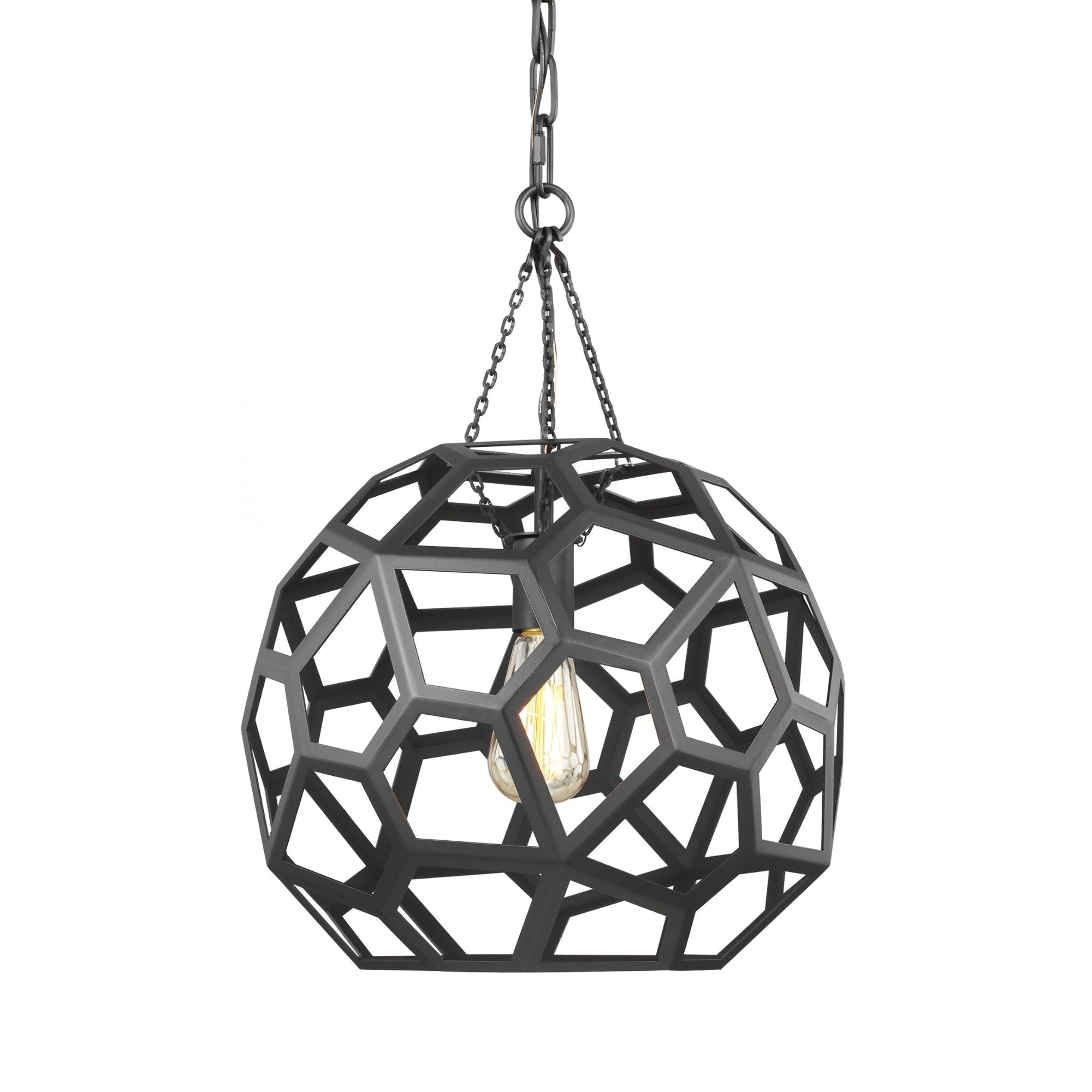 Alexa Hampton Feccetta Medium Pendant in Midnight Black