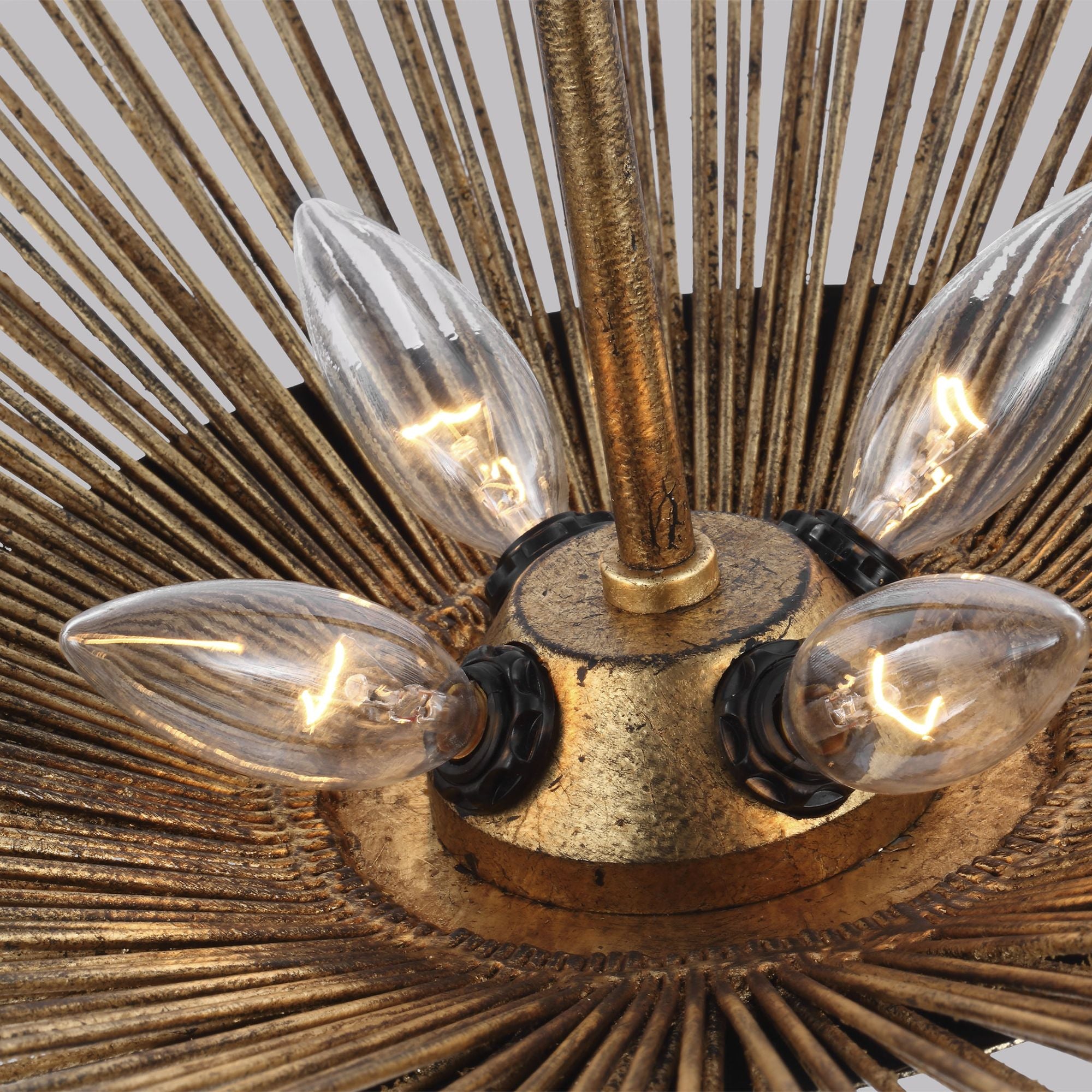 Alexa Hampton Helios Wide Pendant in Antique Gild