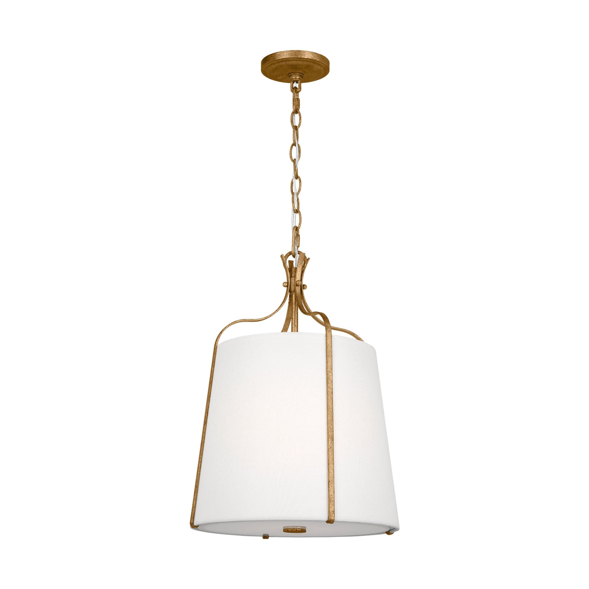 Alexa Hampton Leander Small Hanging Shade in Antique Gild