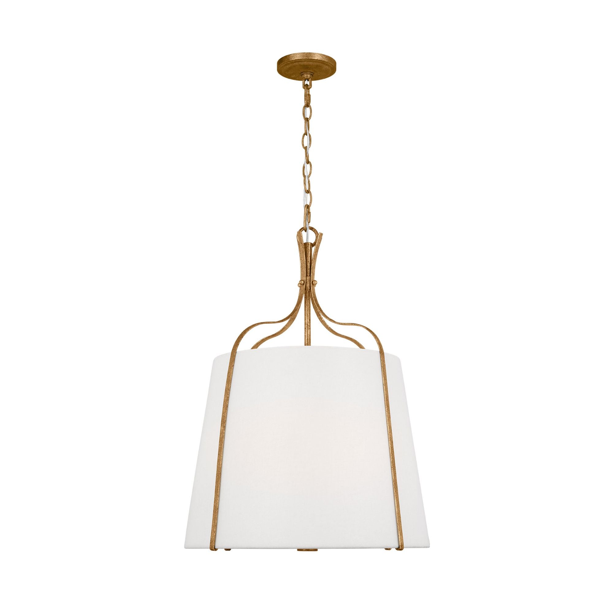 Alexa Hampton Leander Medium Hanging Shade in Antique Gild