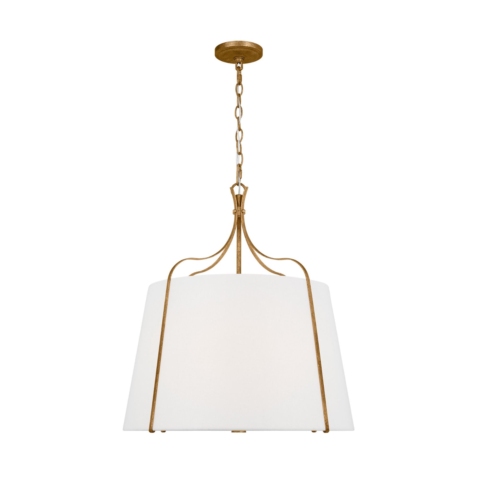Alexa Hampton Leander Large Hanging Shade in Antique Gild