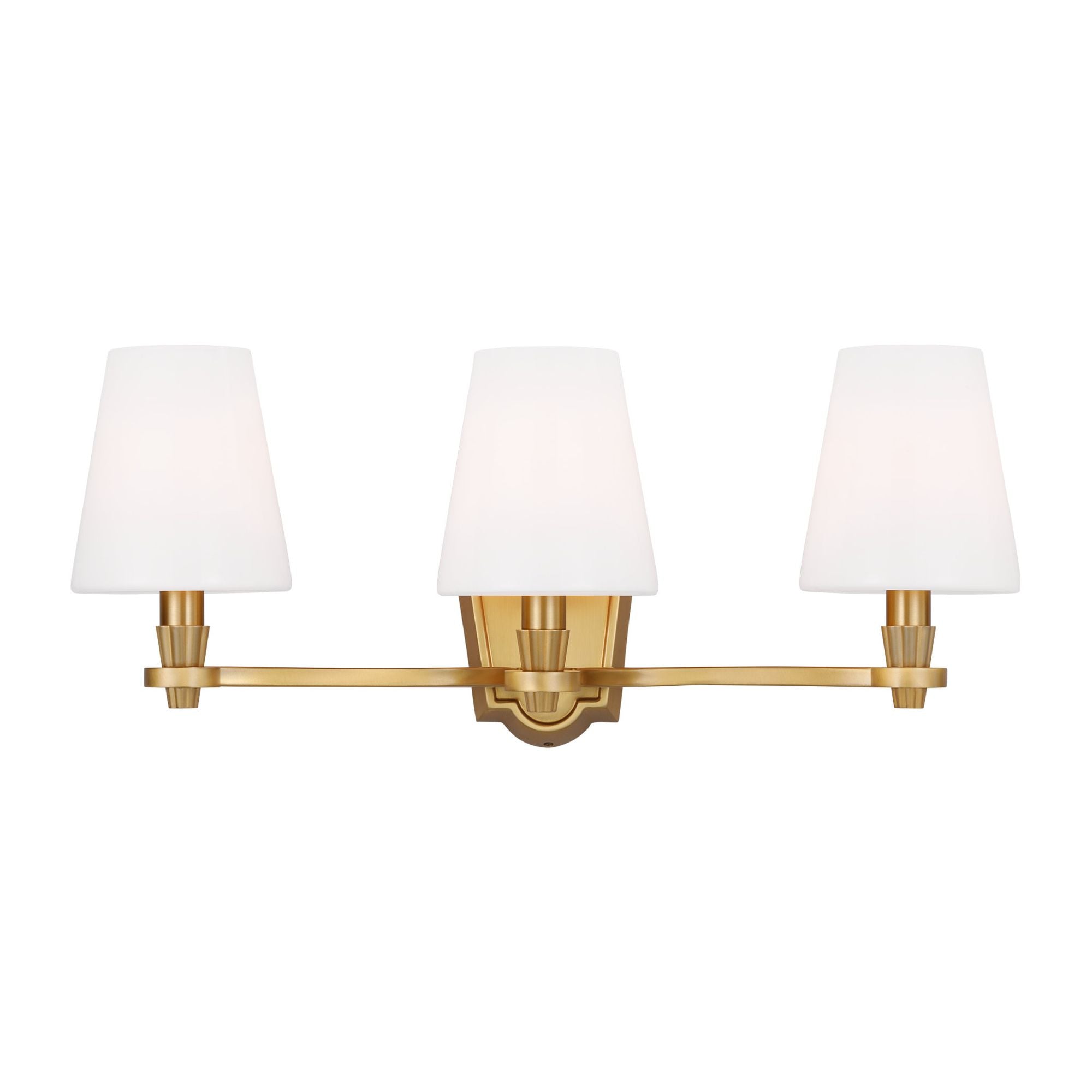 Alexa Hampton Paisley Three Light Vanity in Burnished Brass