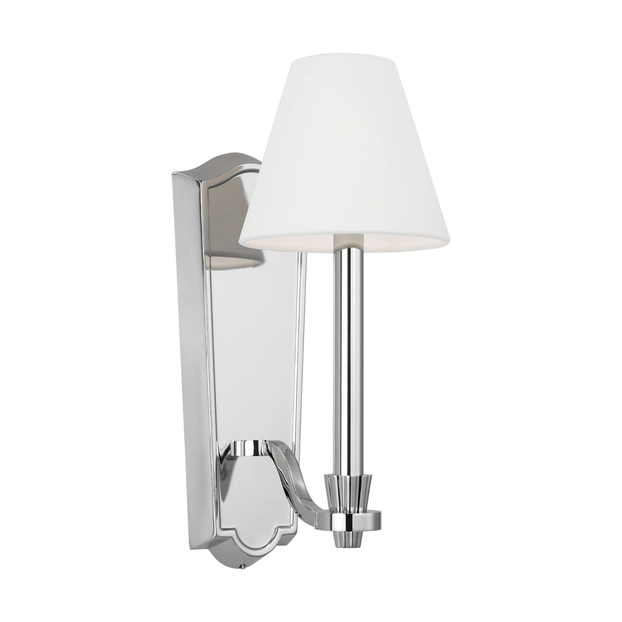 Alexa Hampton Paisley Tall Sconce in Polished Nickel