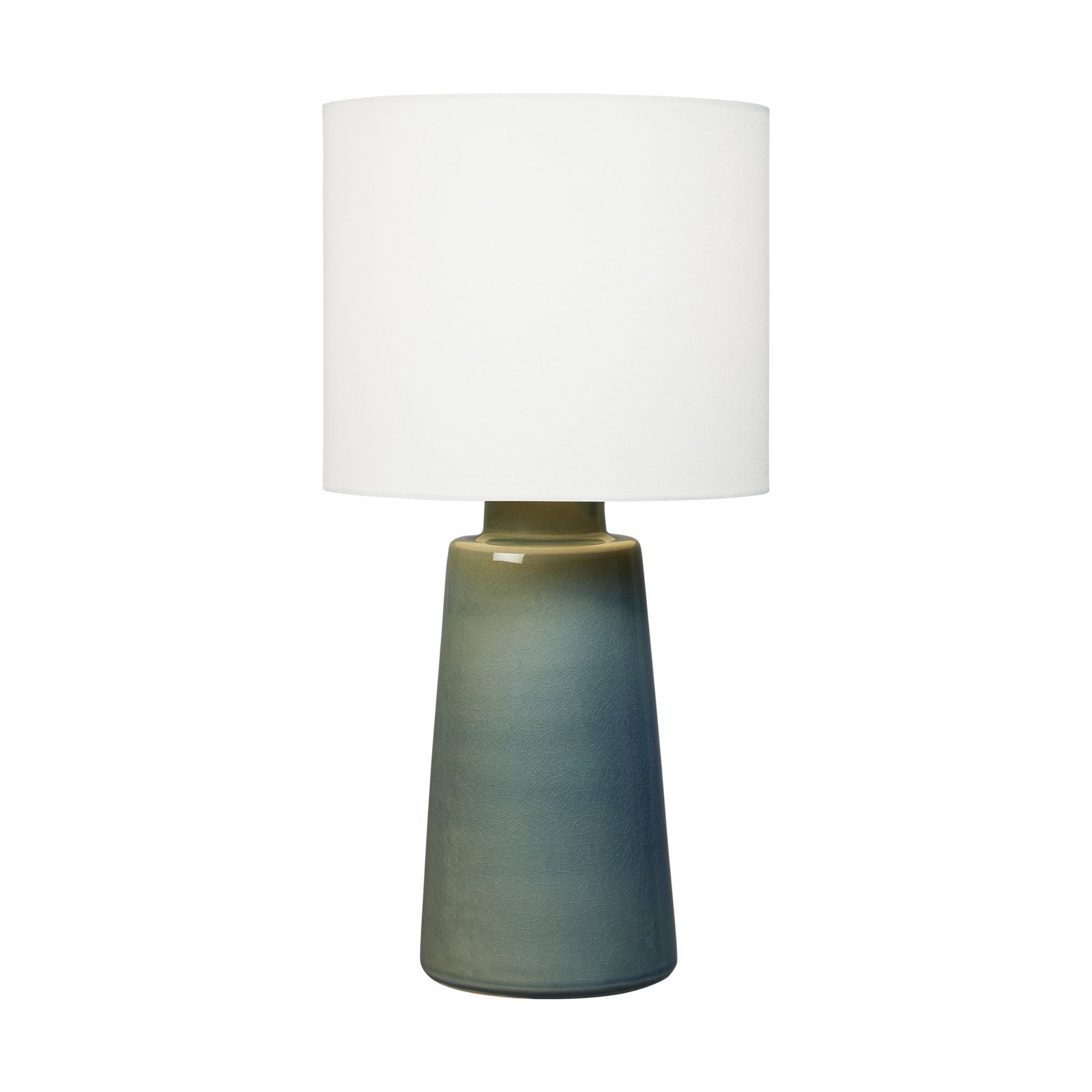 Barbara Barry Vessel Large Table Lamp in Blue Anglia Crackle