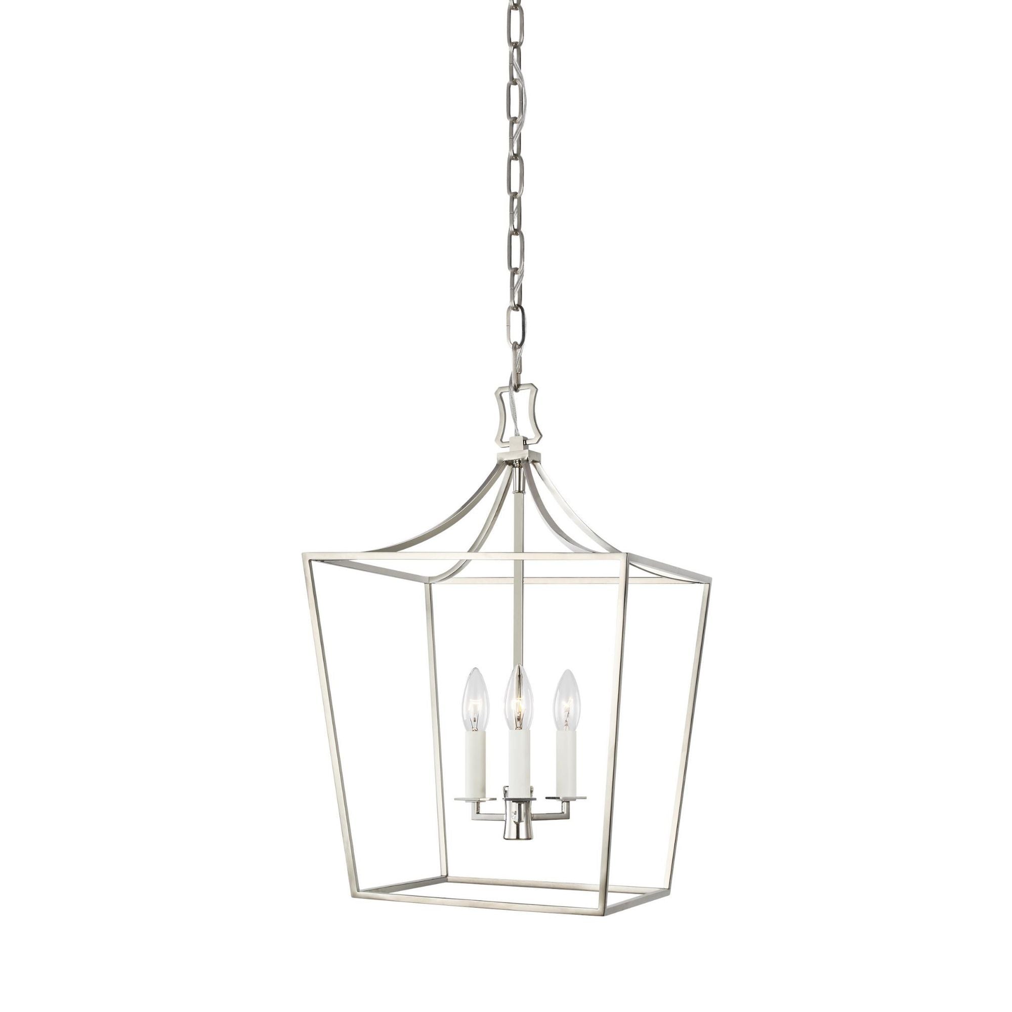 Chapman & Myers Southold Small Lantern in Polished Nickel