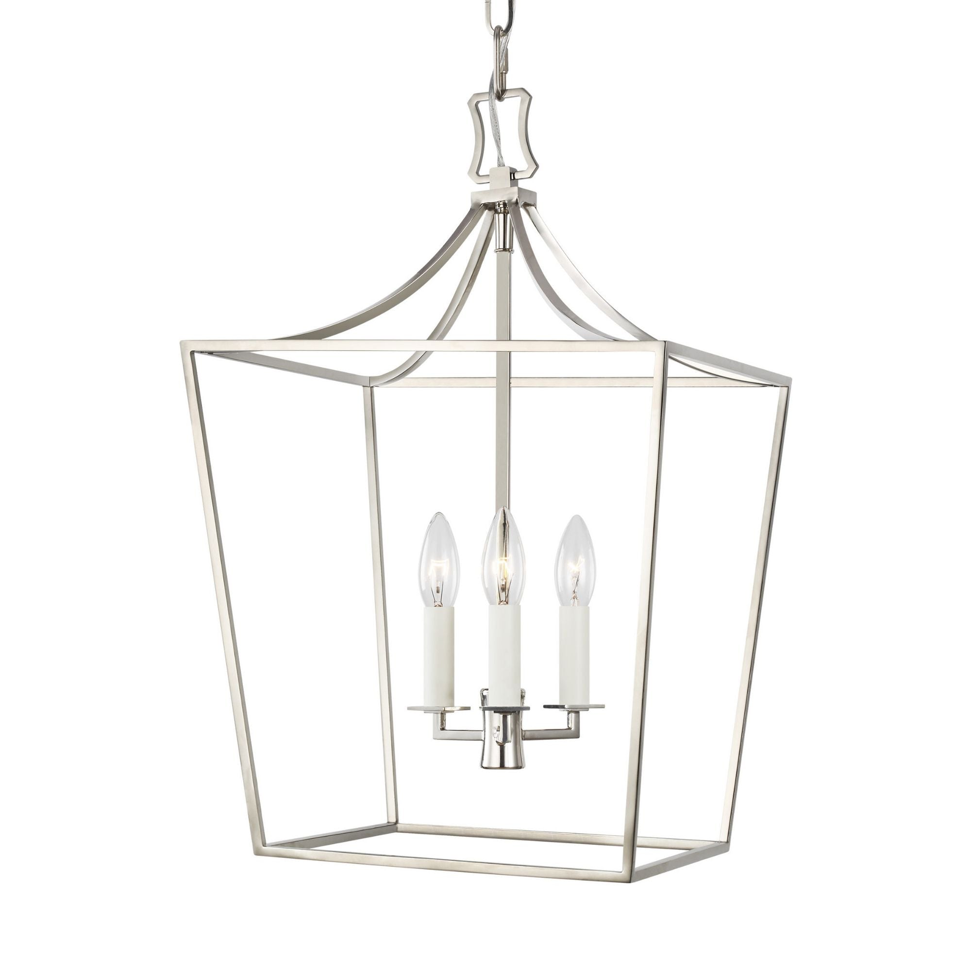 Chapman & Myers Southold Small Lantern in Polished Nickel