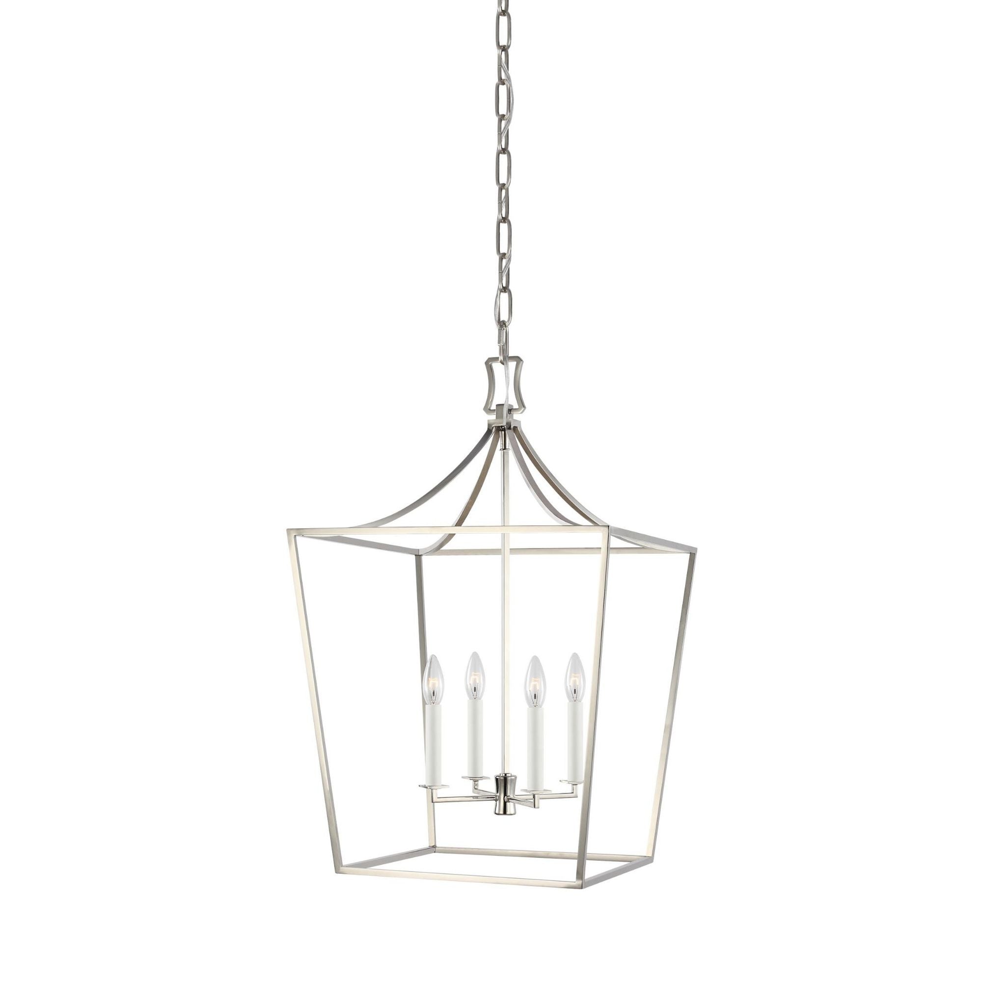 Chapman & Myers Southold Medium Lantern in Polished Nickel
