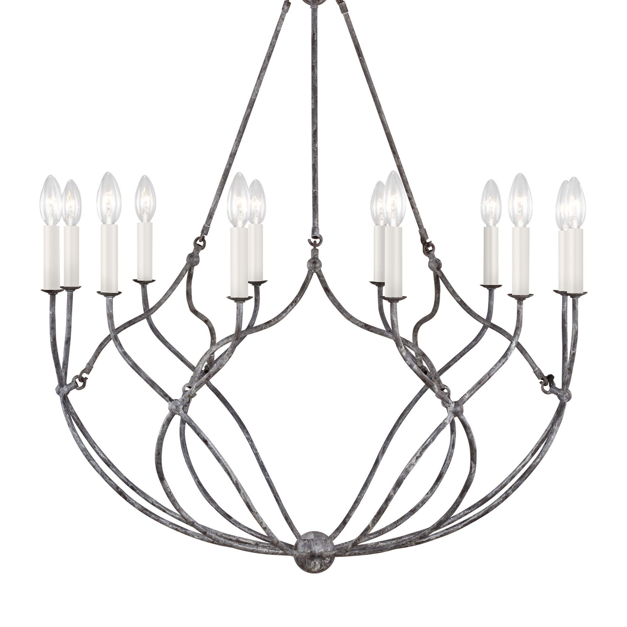 Chapman & Myers Richmond Medium Chandelier in Weathered Galvanized