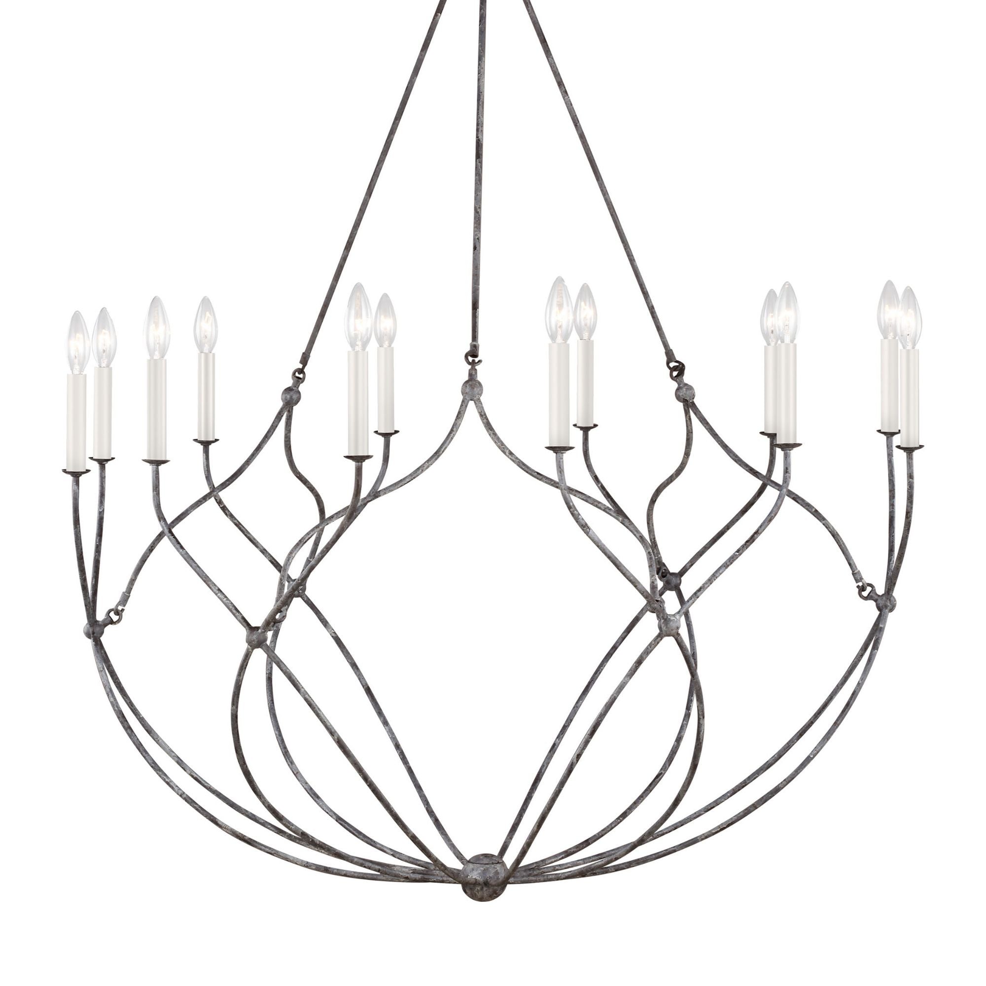 Chapman & Myers Richmond Large Chandelier in Weathered Galvanized