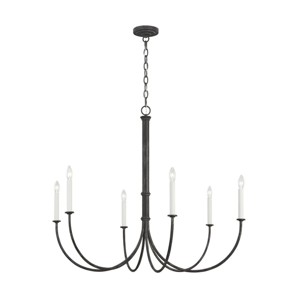 Chapman & Myers Champlain Large Chandelier in Iron Oxide Foundry Lighting