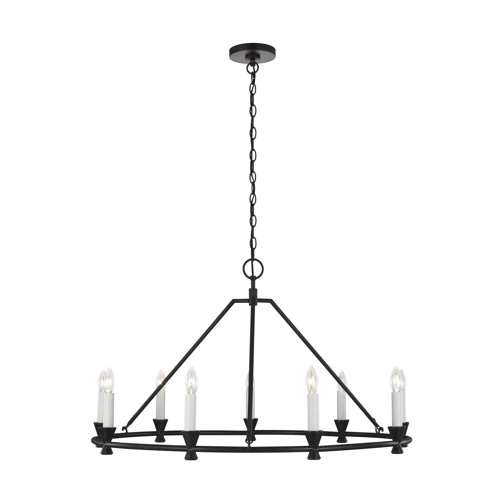 Chapman & Myers Keystone Medium Chandelier in Aged Iron