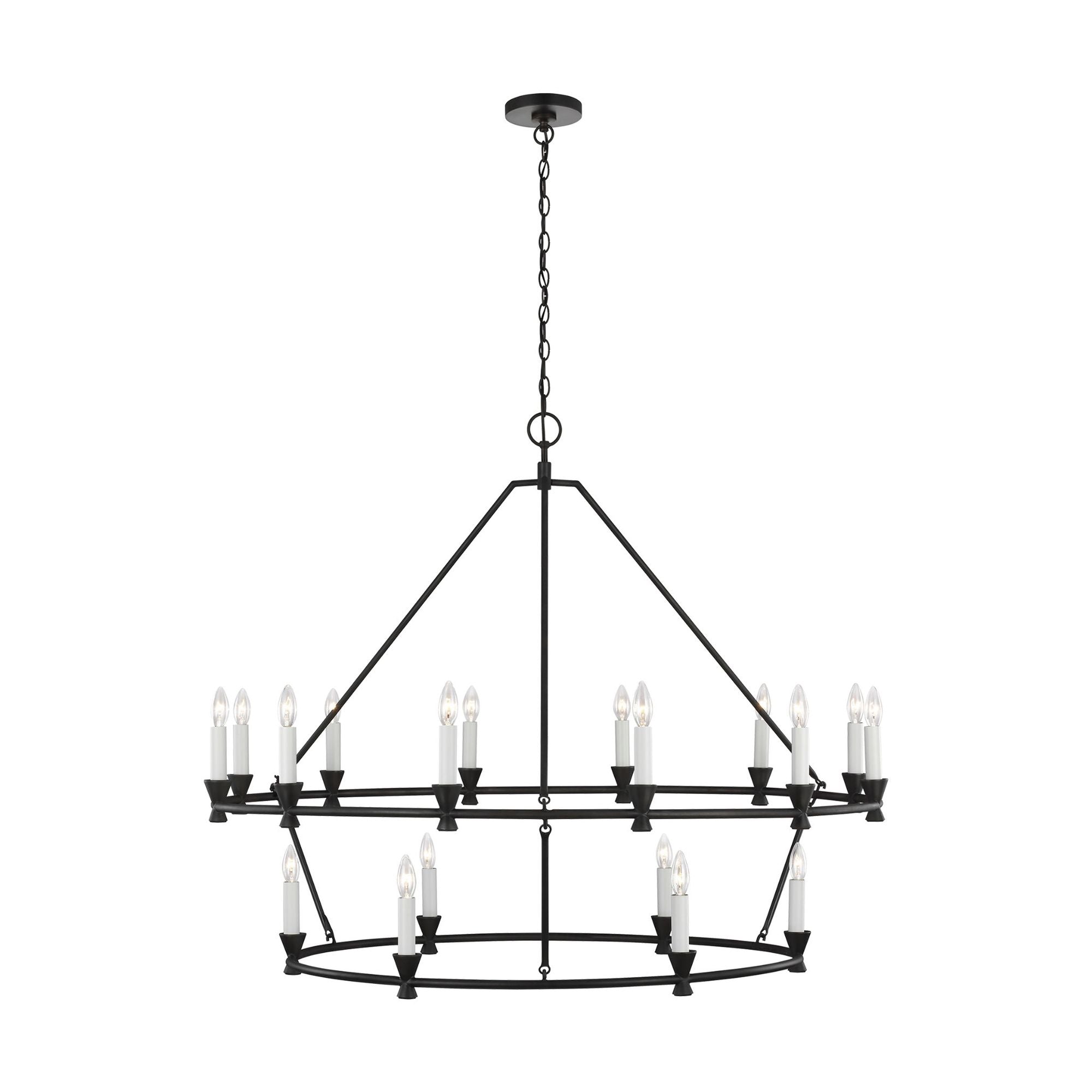 Chapman & Myers Keystone Large Chandelier in Aged Iron