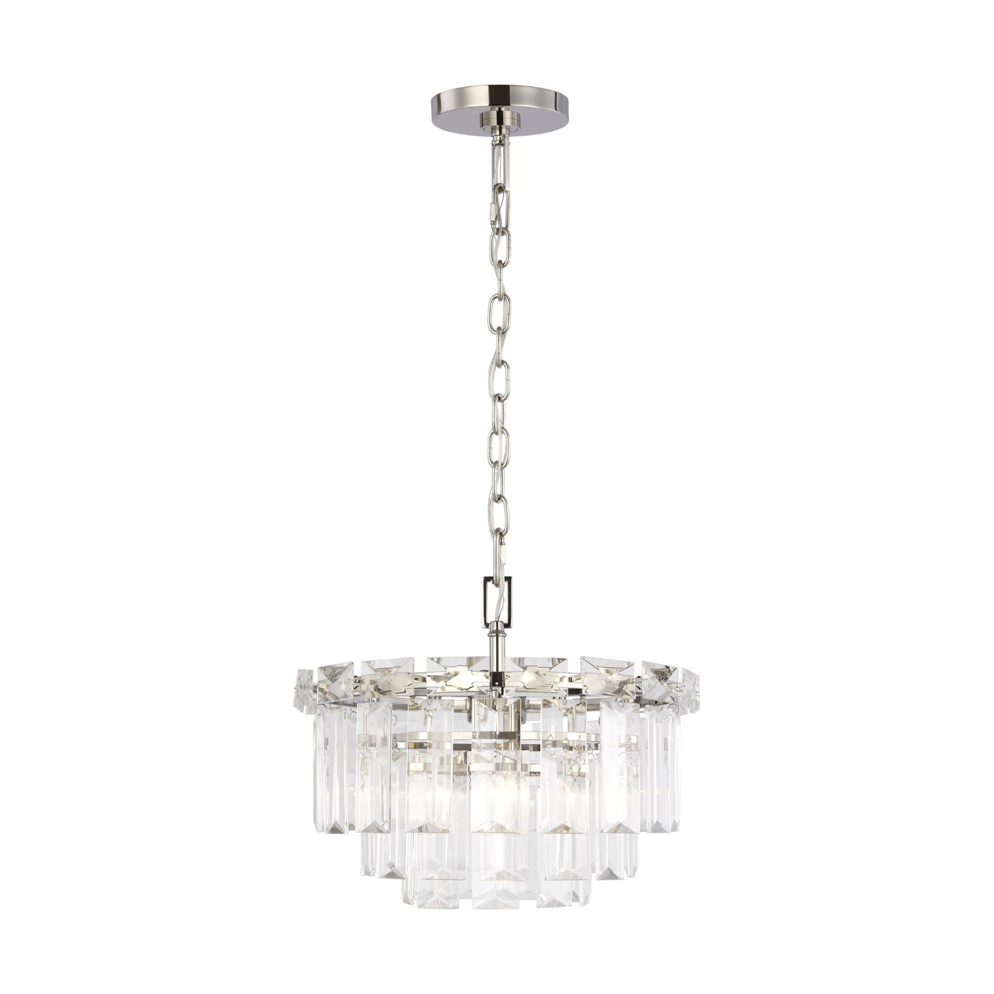 Chapman & Myers Arden Small Chandelier in Polished Nickel