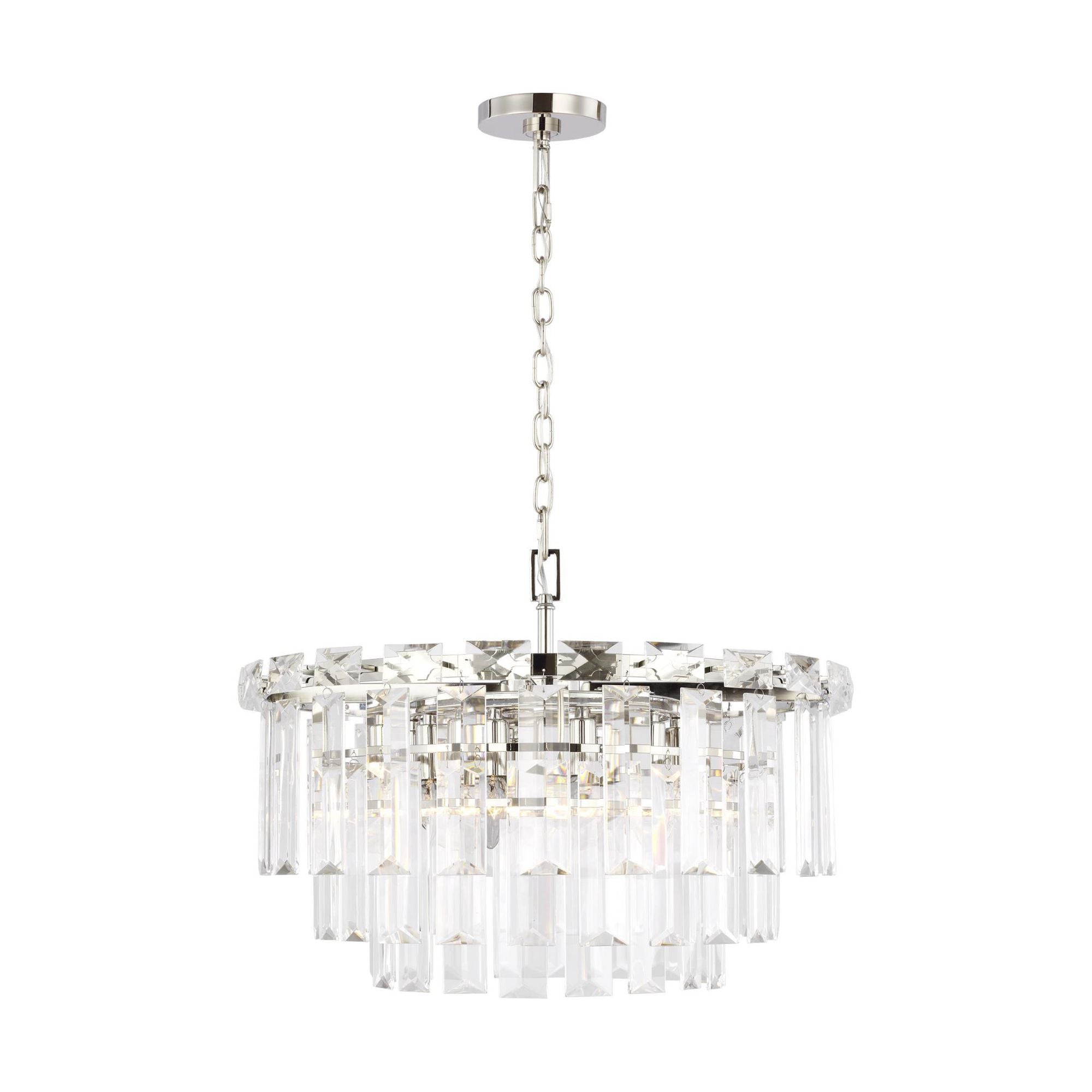 Chapman & Myers Arden Medium Chandelier in Polished Nickel