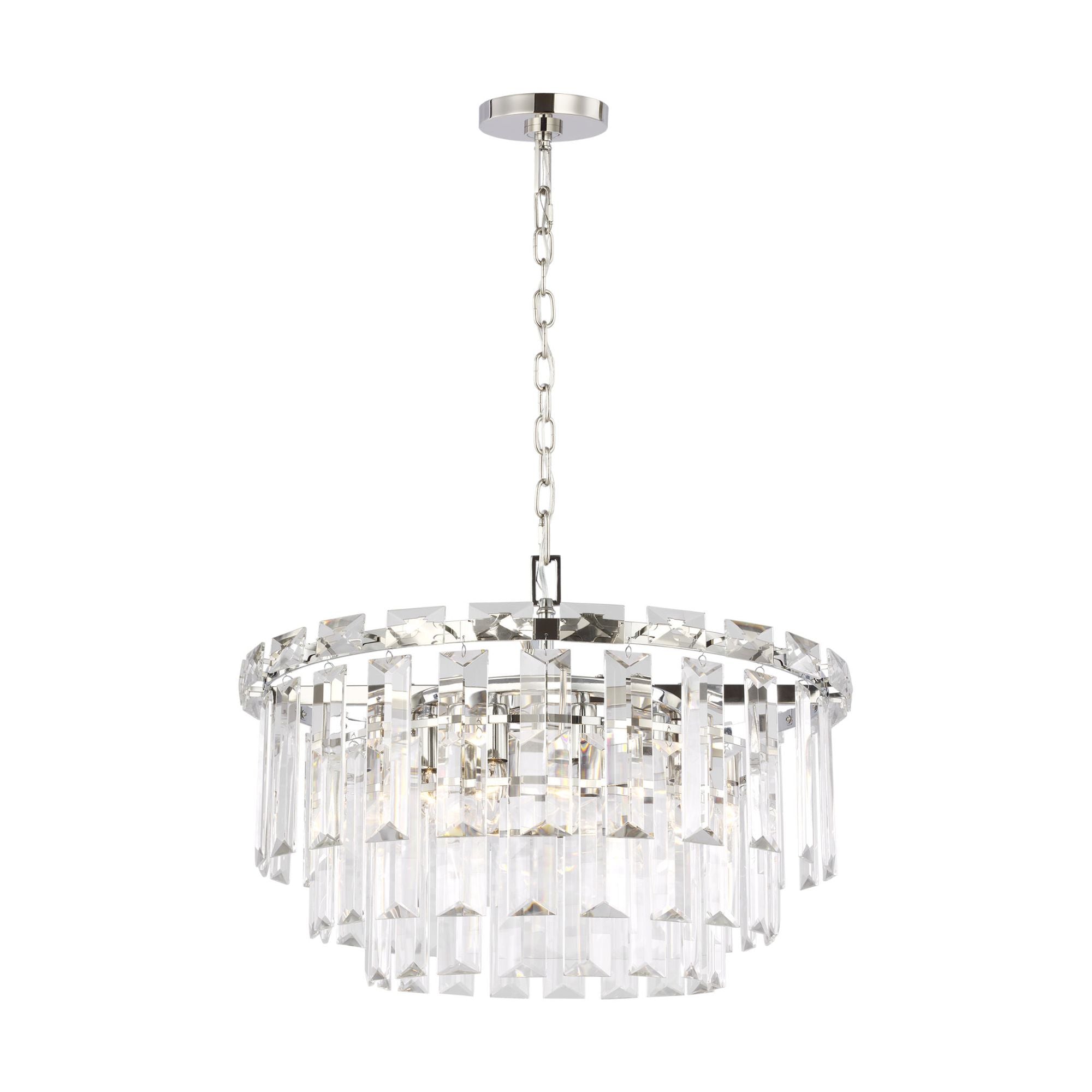 Chapman & Myers Arden Medium Chandelier in Polished Nickel