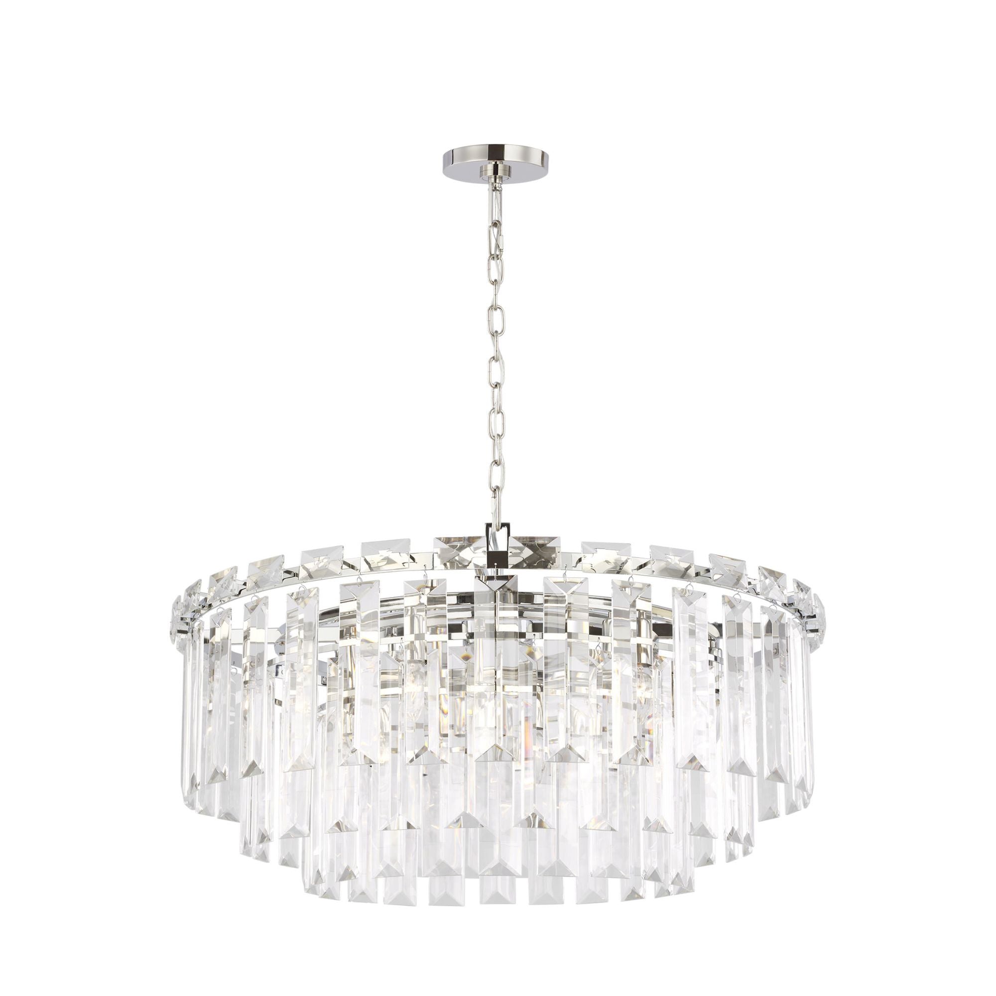 Chapman & Myers Arden Large Chandelier in Polished Nickel