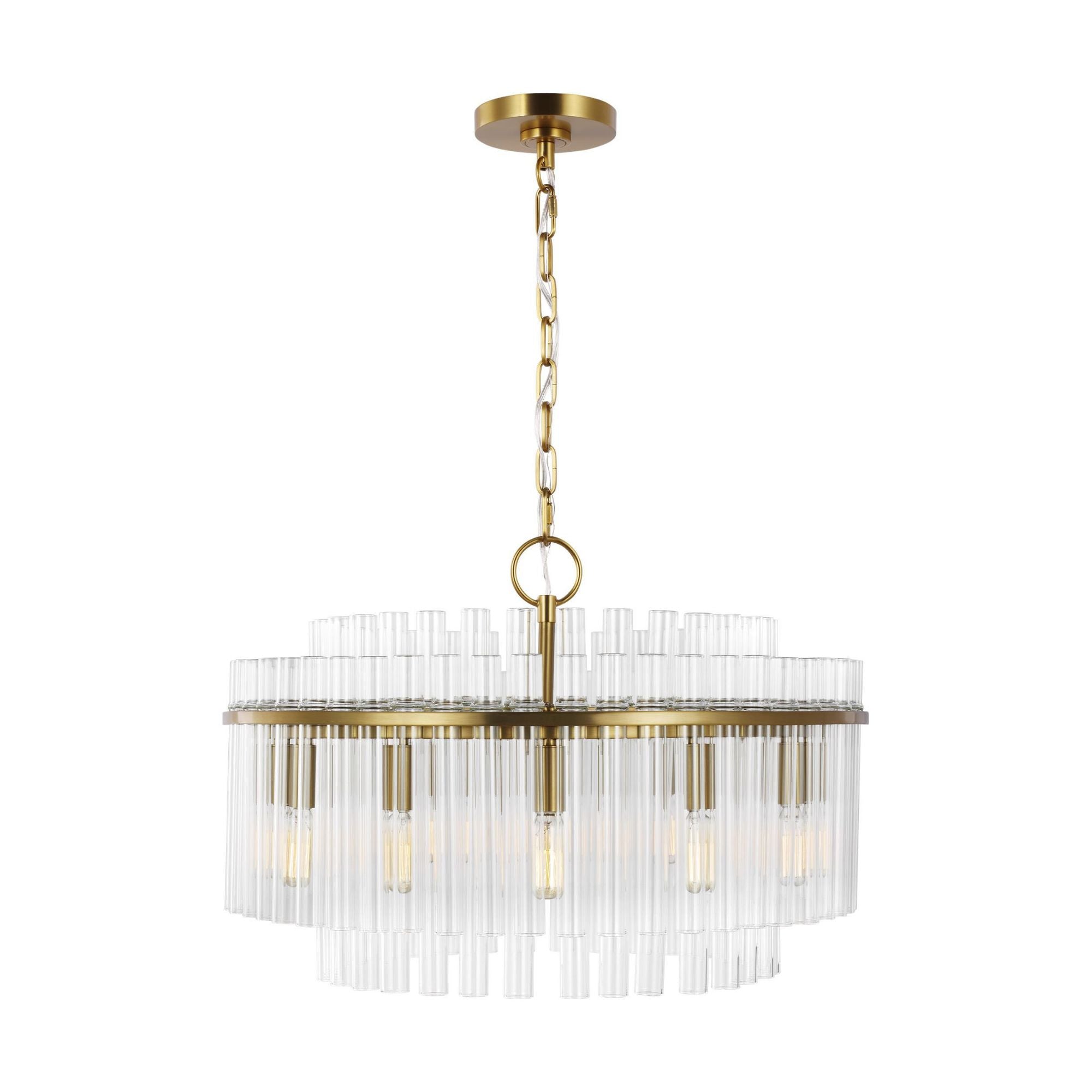 Chapman & Myers Beckett Medium Chandelier in Burnished Brass