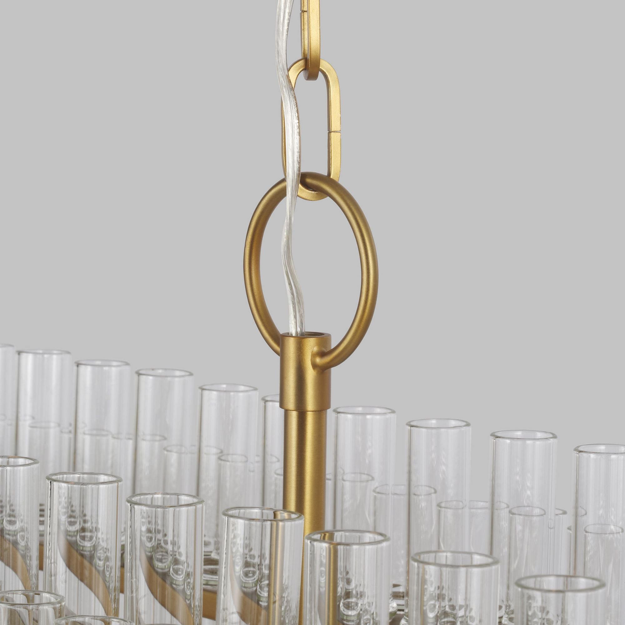 Chapman & Myers Beckett Linear Chandelier in Burnished Brass