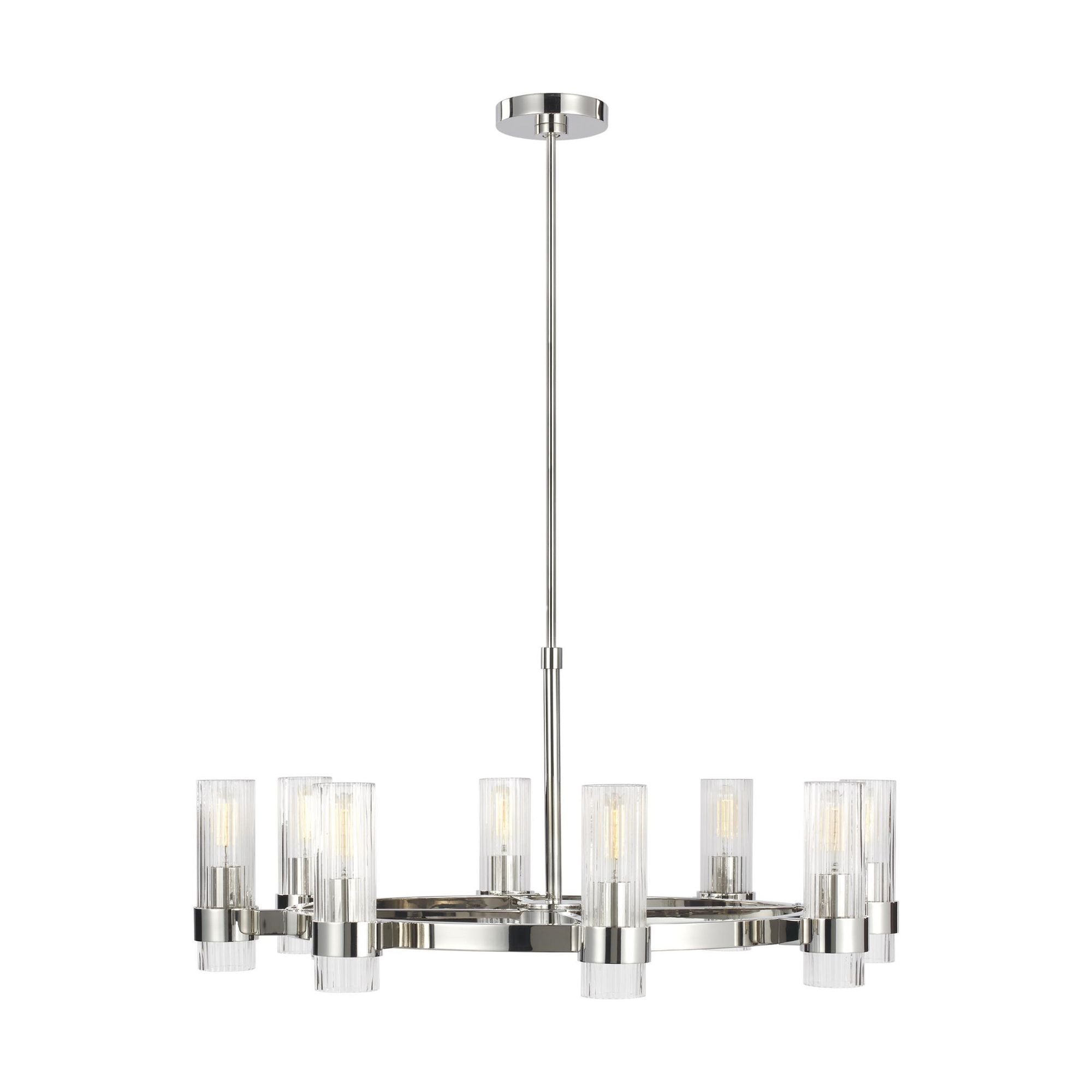 Chapman & Myers Geneva Chandelier in Polished Nickel